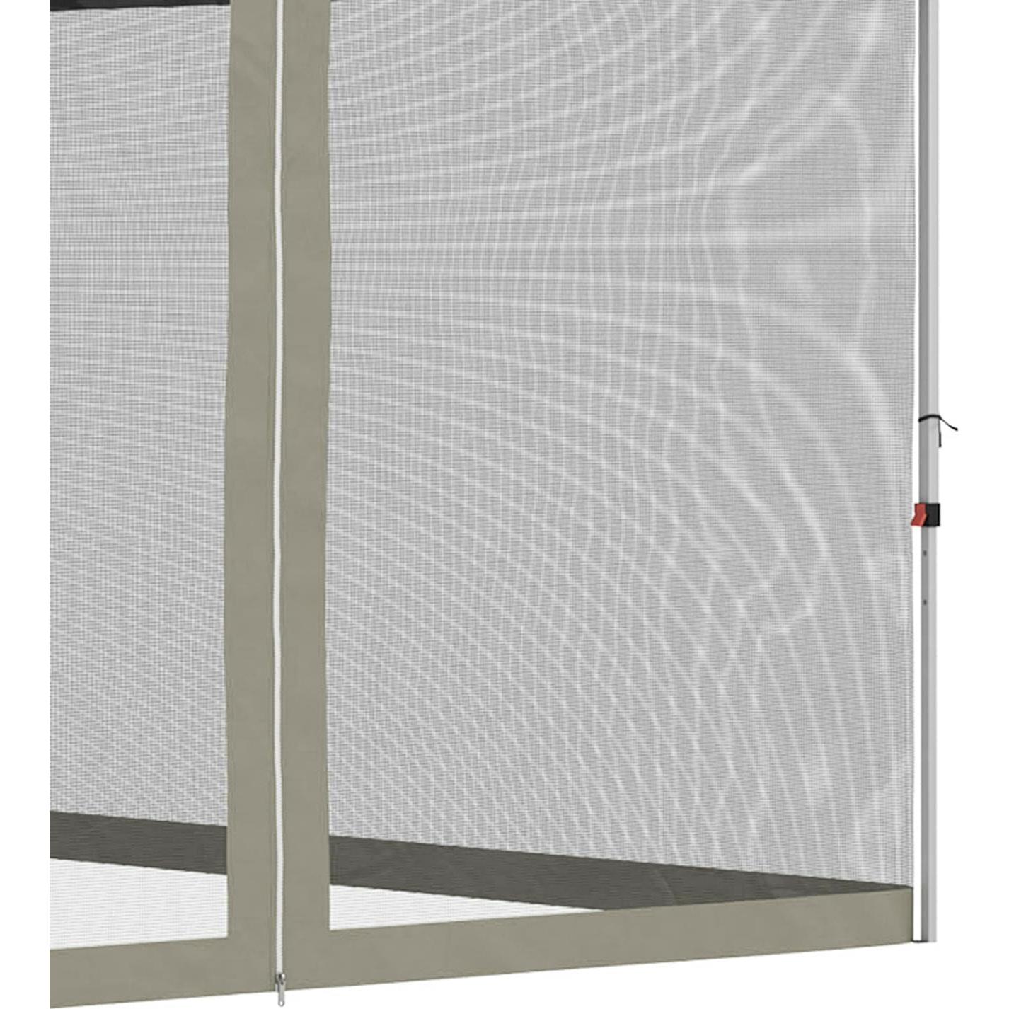 Carpa Plegable Outsunny 3m x 3m Beige con Mosquitera