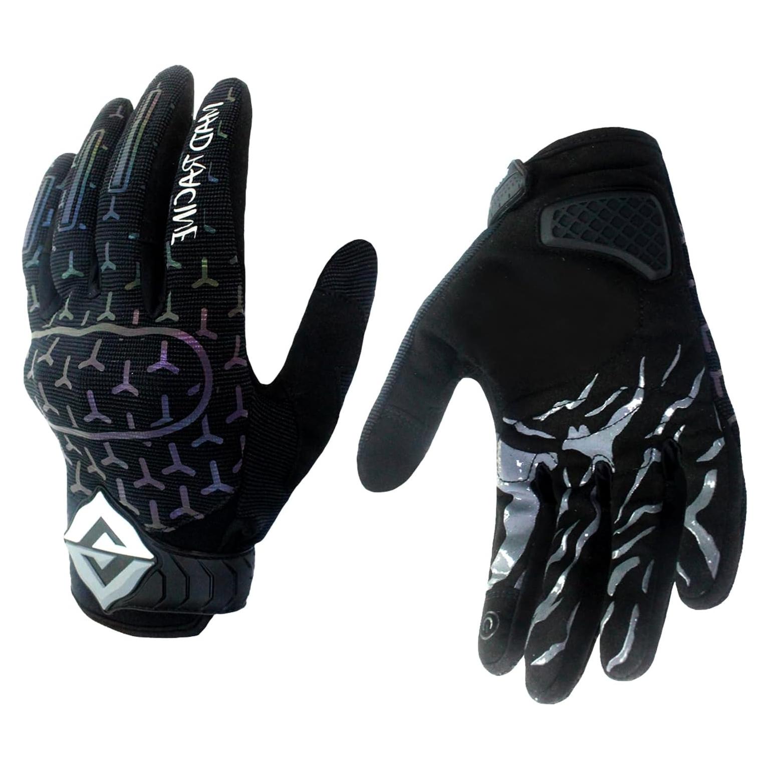 Guantes de Motocicleta DUFFOBAN Medianos Negros Reflectantes