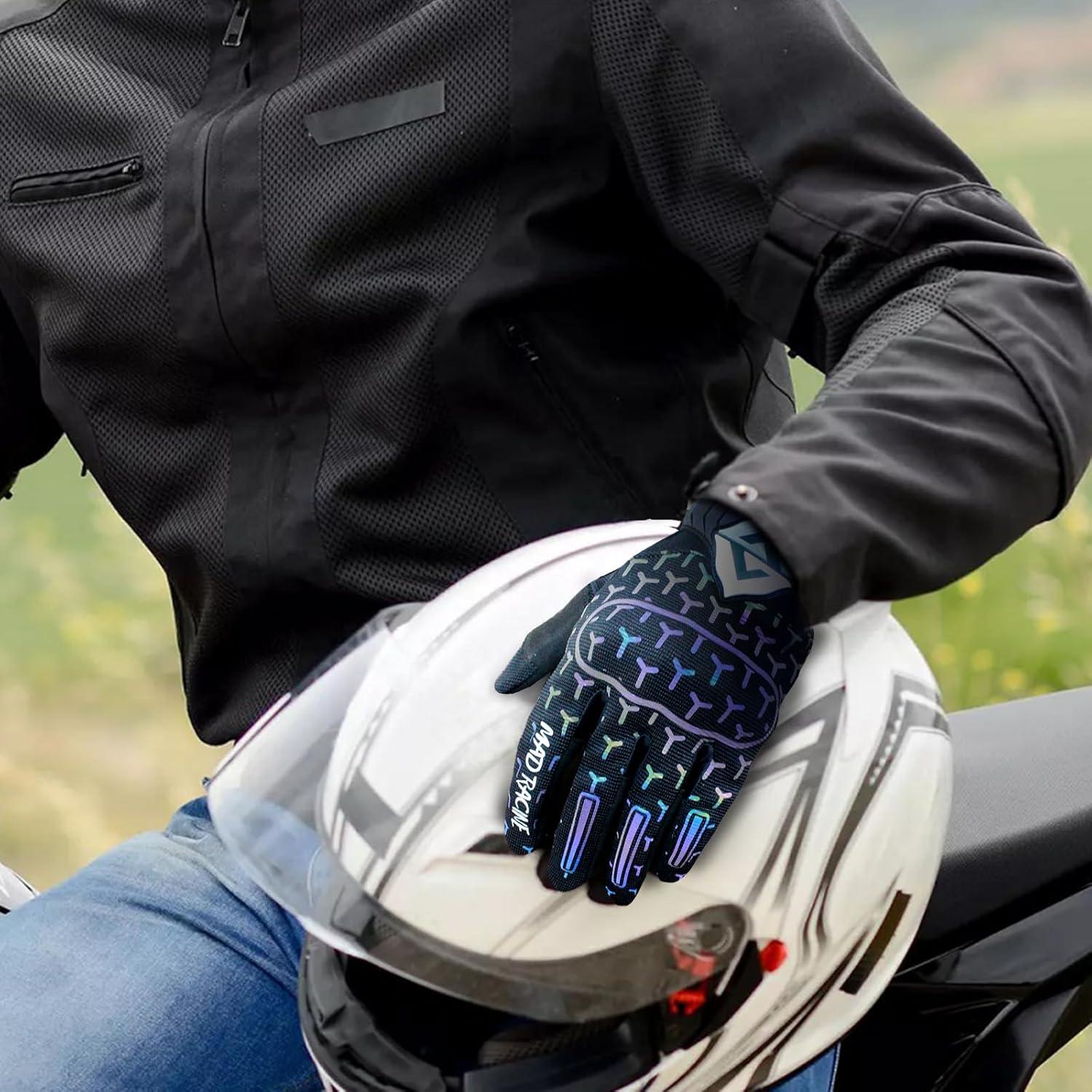 Guantes de Motocicleta DUFFOBAN Medianos Negros Reflectantes
