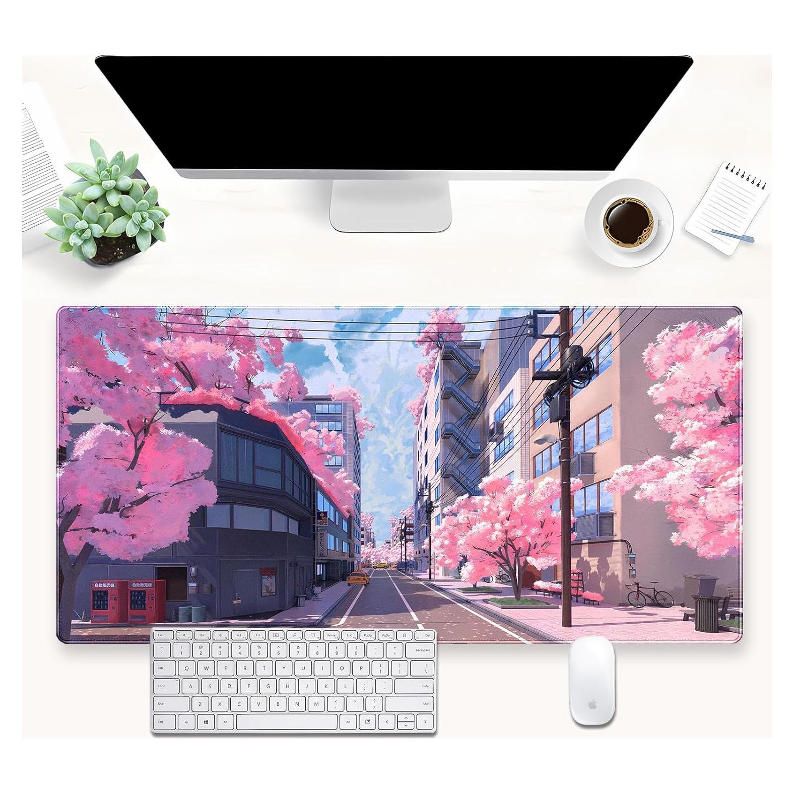 Alfombrilla de Ratón Cindasun XL Rosa 80x40 cm para Juegos