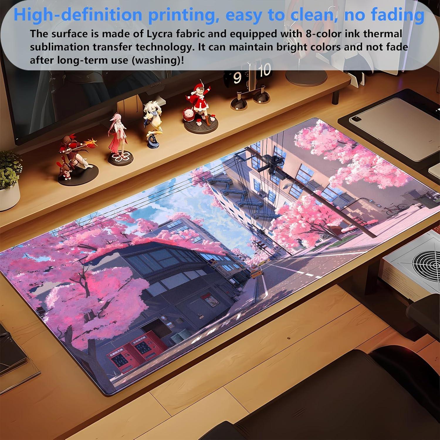 Alfombrilla de Ratón Cindasun XL Rosa 80x40 cm para Juegos