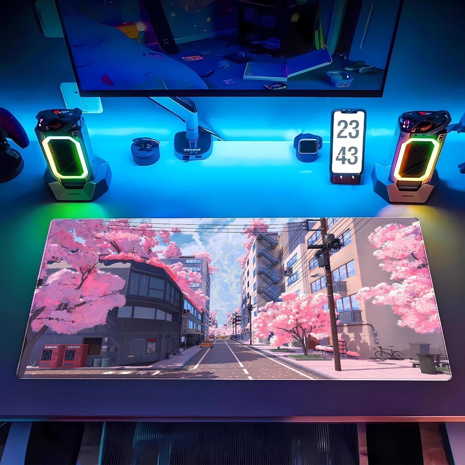 Alfombrilla de Ratón Cindasun XL Rosa 80x40 cm para Juegos