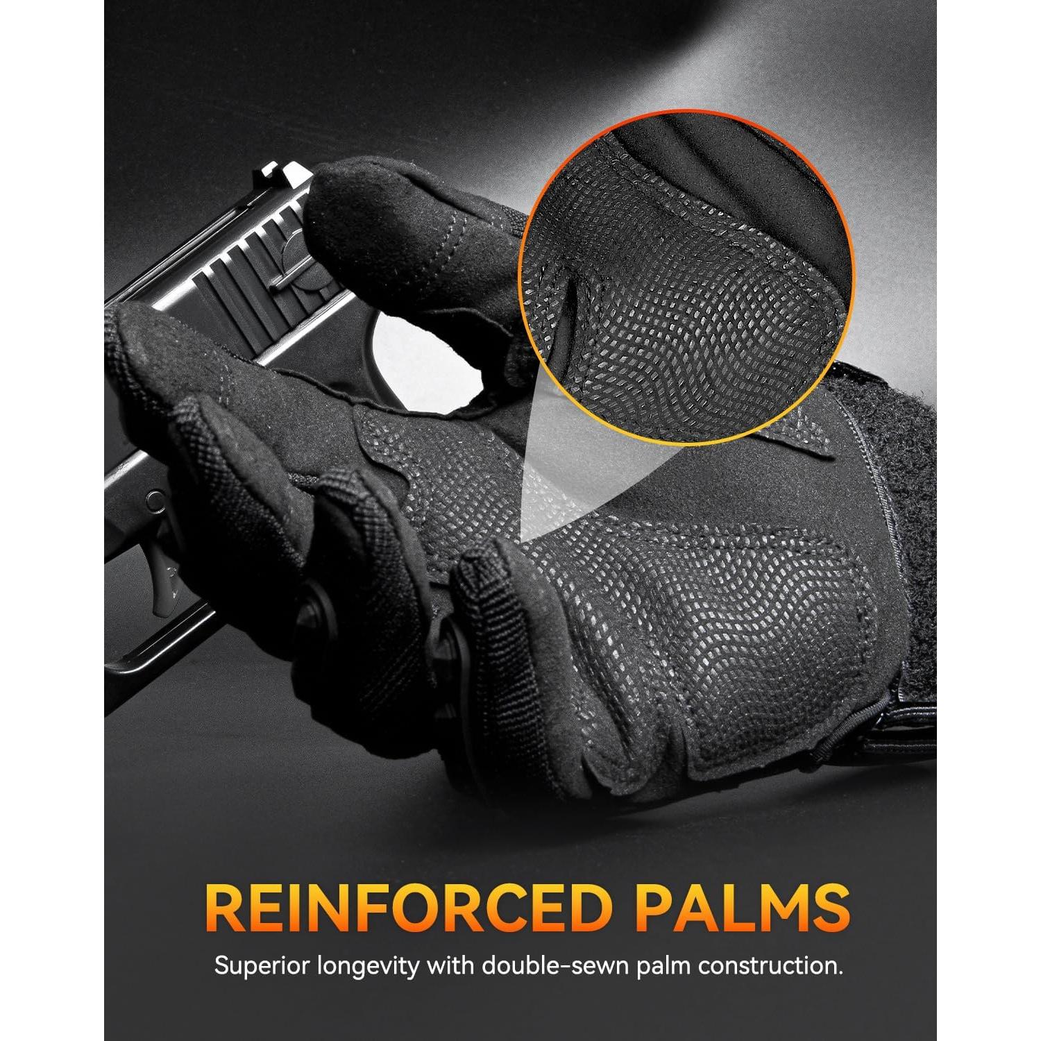 Guantes Tácticos KUMGIM ZSST001 Negros para Motocicleta