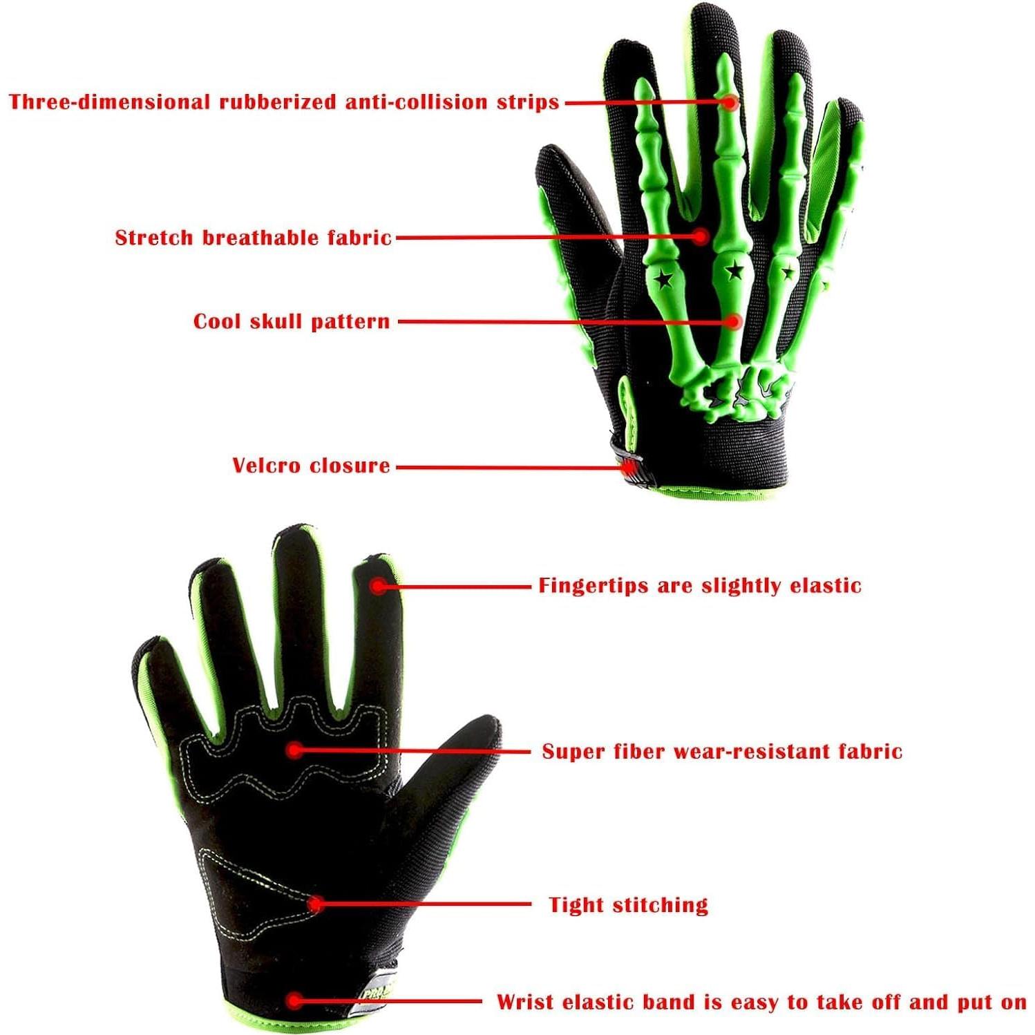 Guantes de Motocross 1Storm GLV_CE04 para Niños Negros