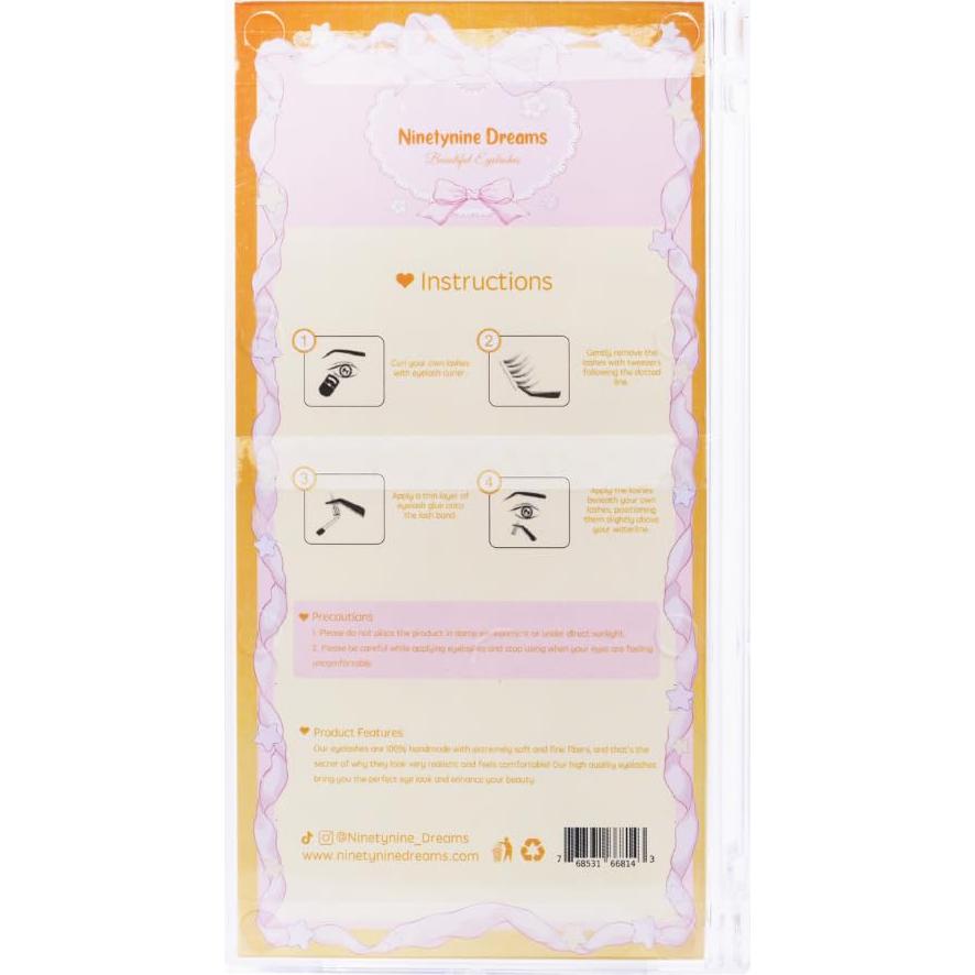 Pestañas Postizas Naturales 60PCs Ninetynine Dreams 9-13mm