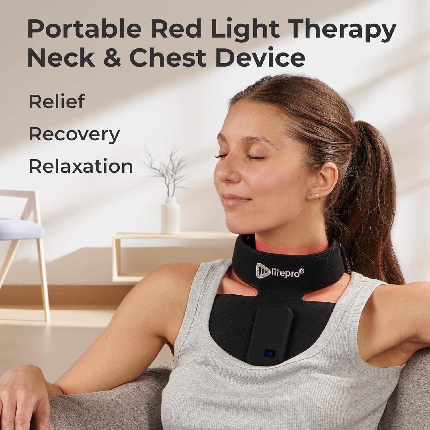 Terapia de Luz Roja LifePro para Cuello y Pecho - Compacto