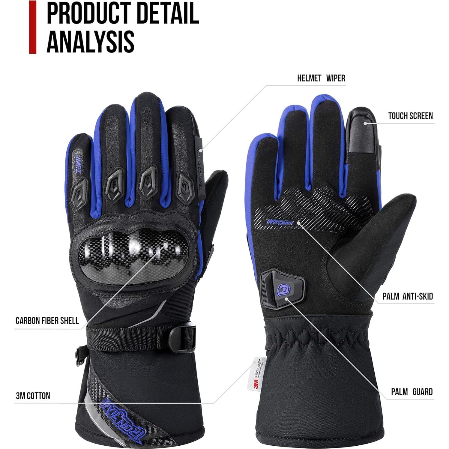 Guantes de Motocicleta BORLENI AXE02 Impermeables Unisex