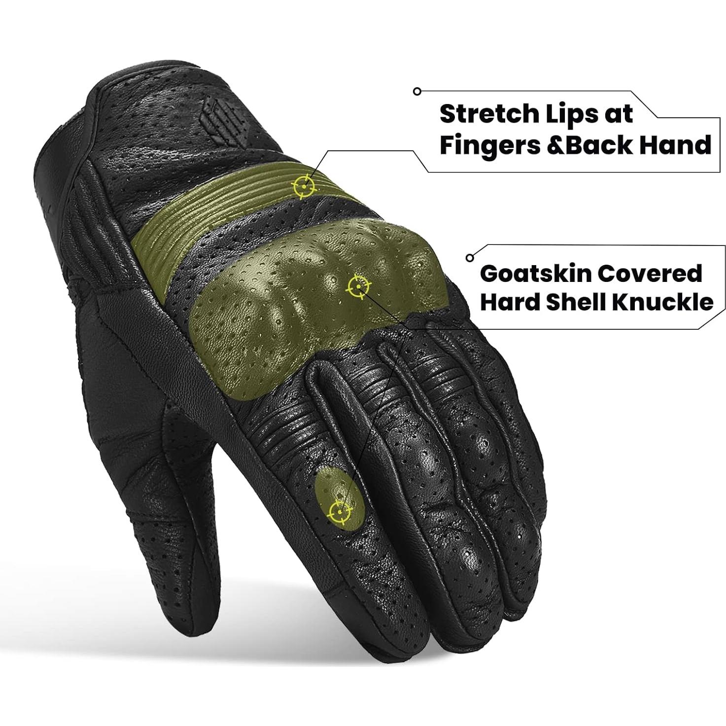 Guantes de Motocicleta ILM DN01 XL Negro Perforado Táctiles