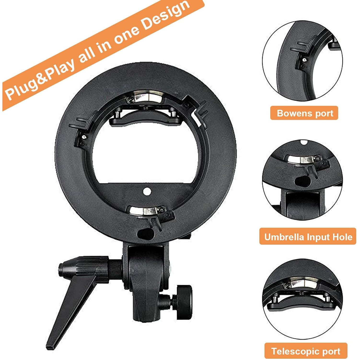 Soporte Godox Tipo S para Flash Speedlite y Accesorios