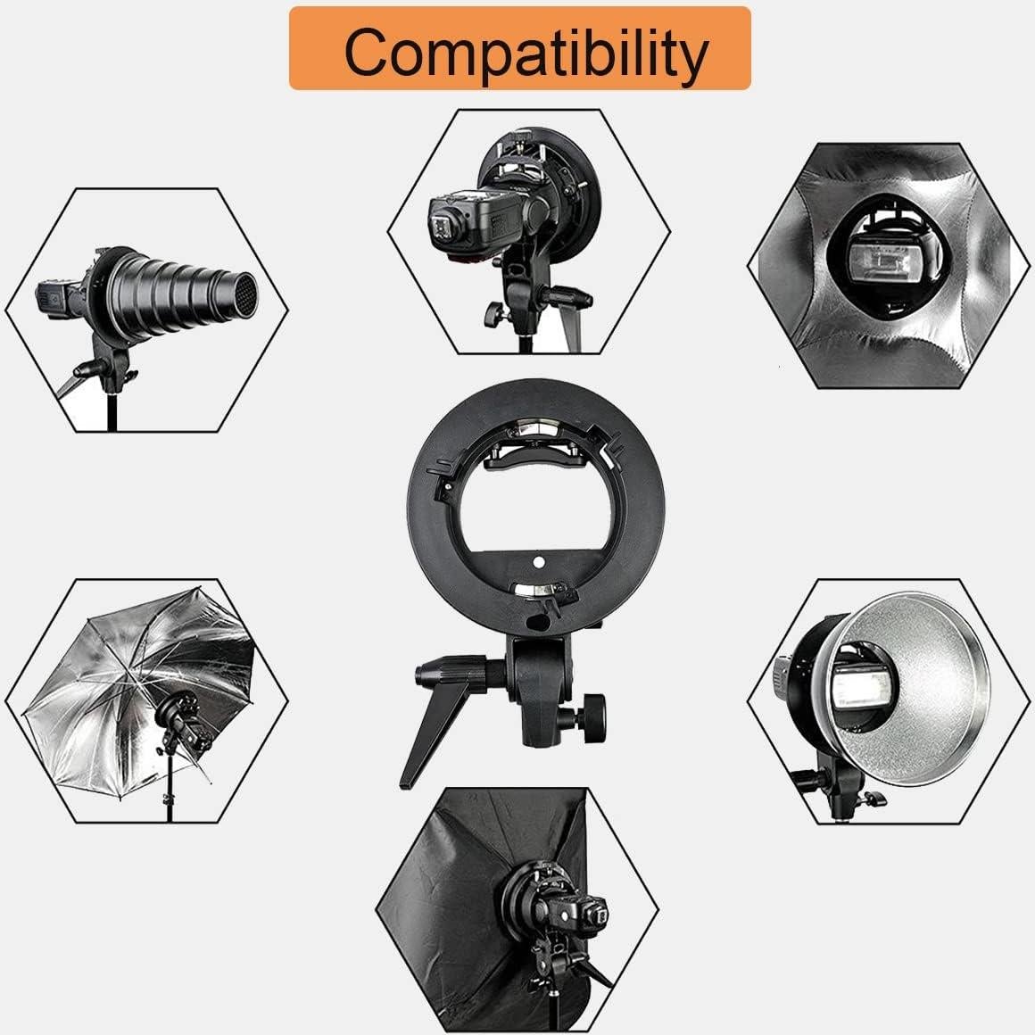 Soporte Godox Tipo S para Flash Speedlite y Accesorios