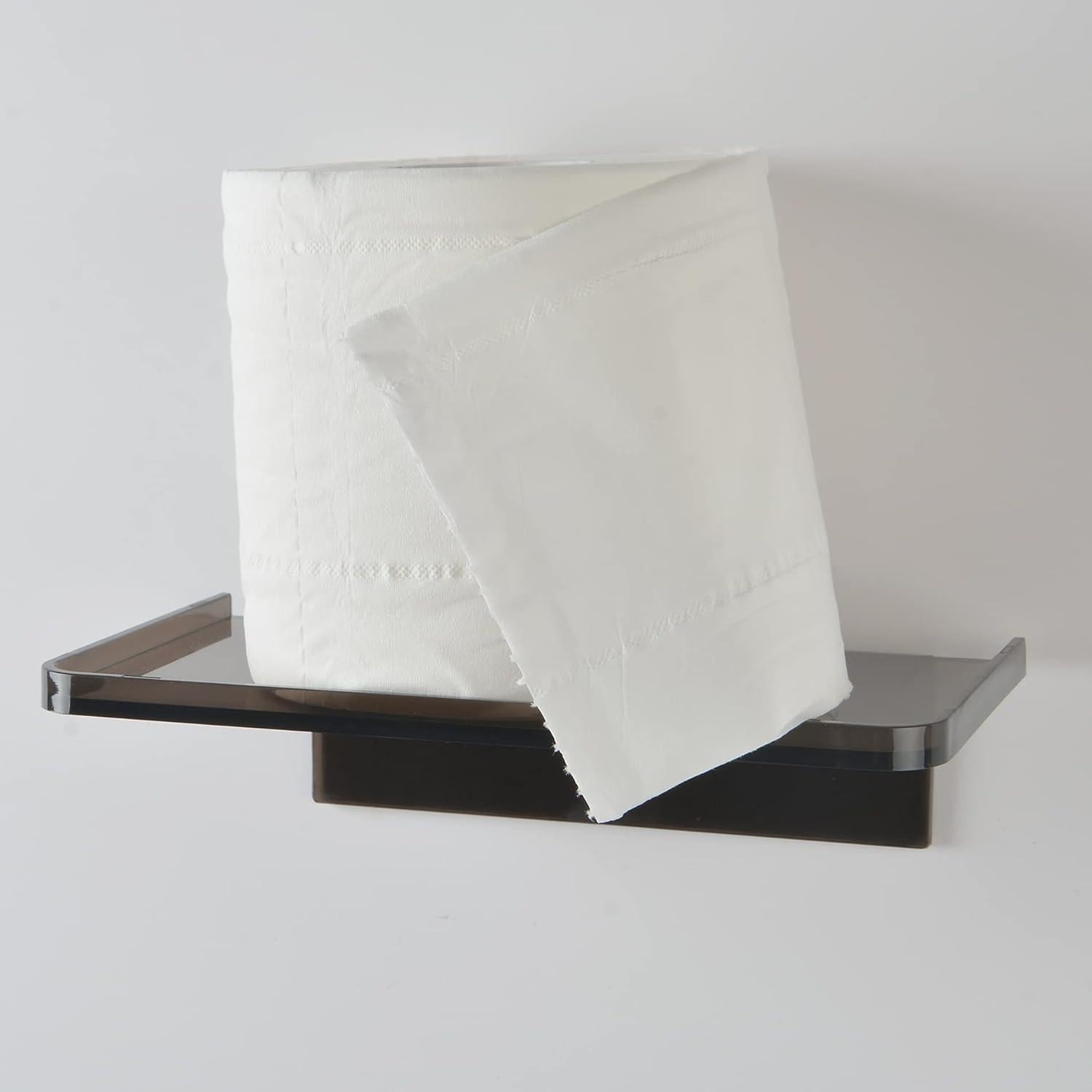 Estante de Pared Adhesivo MATIMASU Negro Acrílico 18.5x10.8 cm