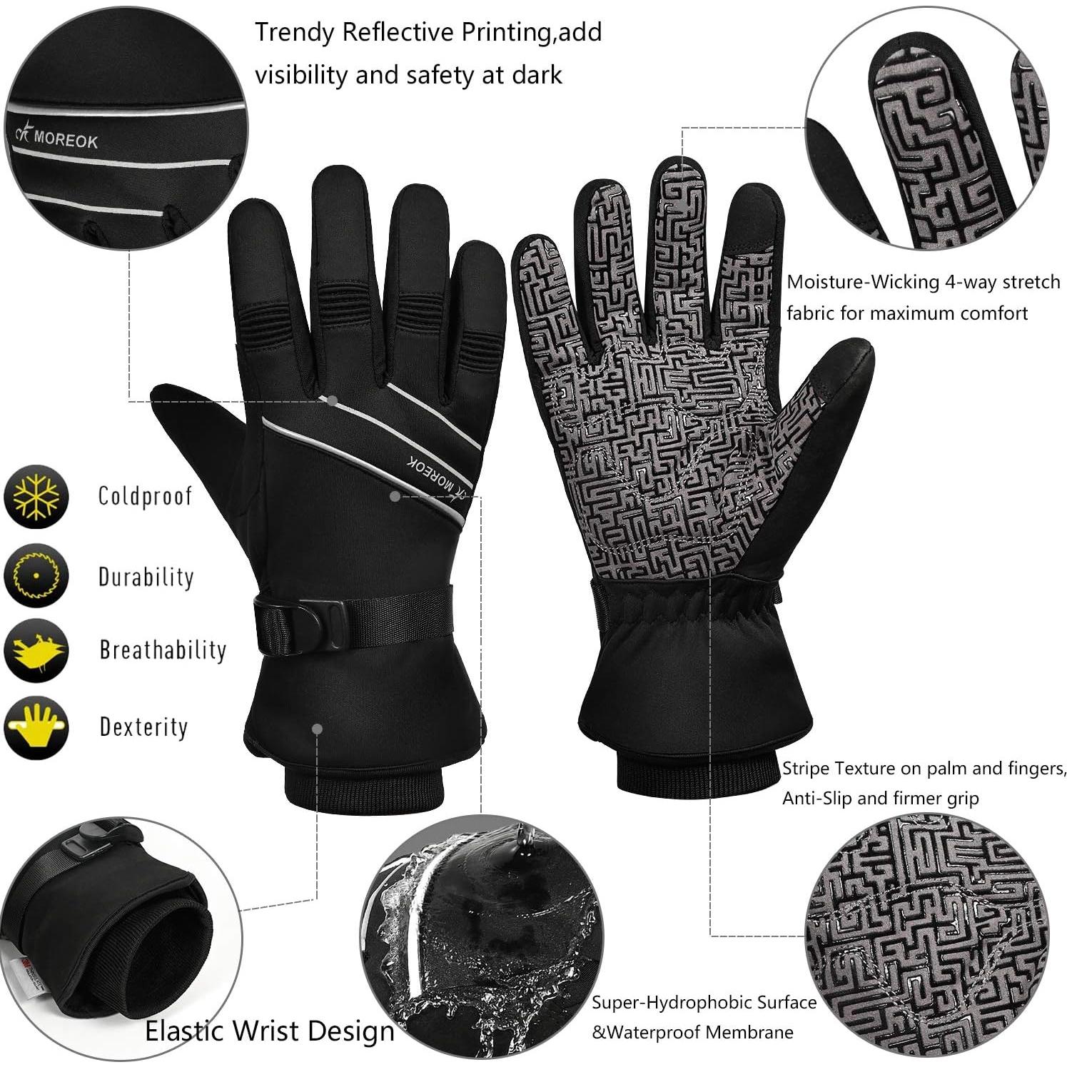 Guantes de Invierno MOREOK MK020F Térmicos Impermeables
