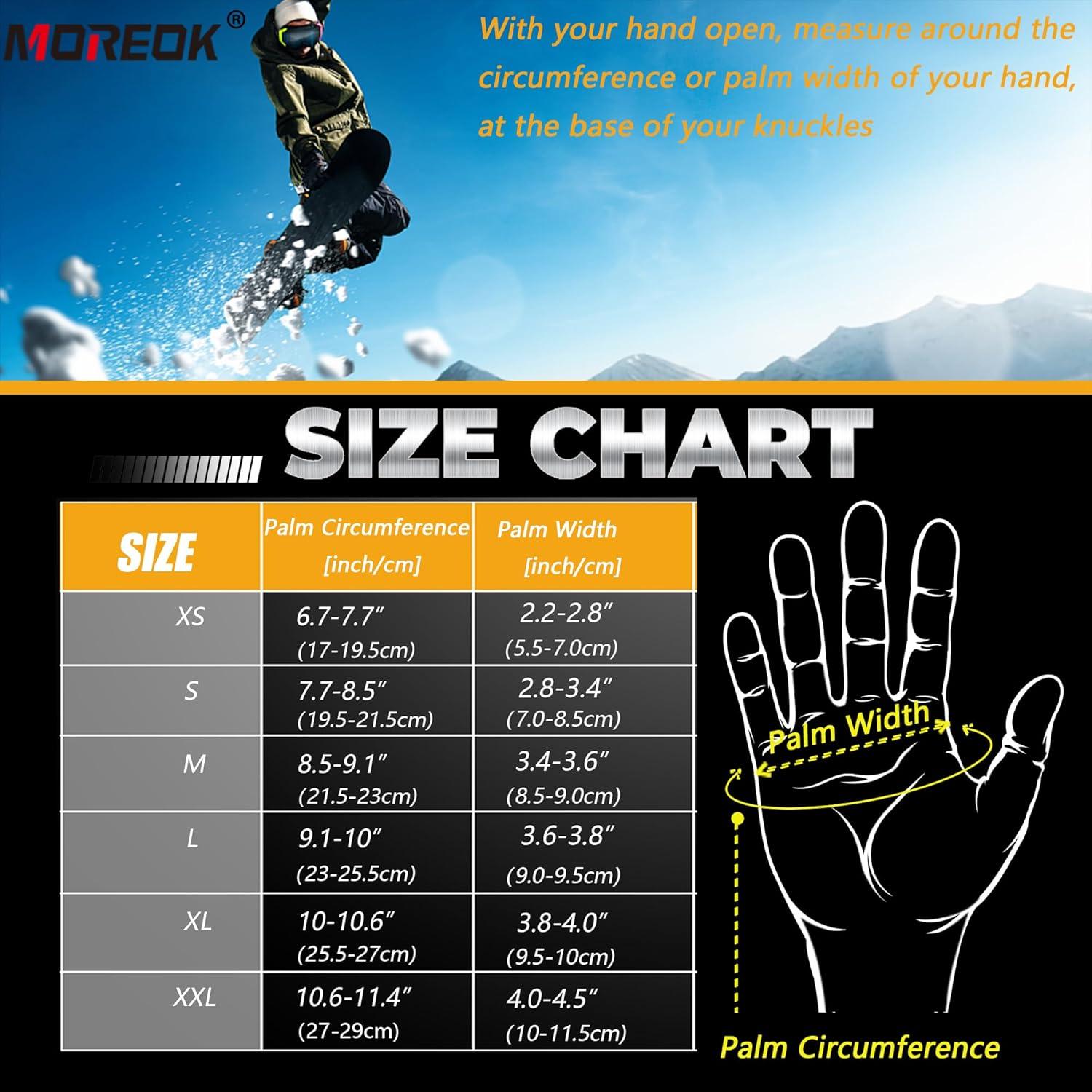 Guantes de Invierno MOREOK MK020F Térmicos Impermeables