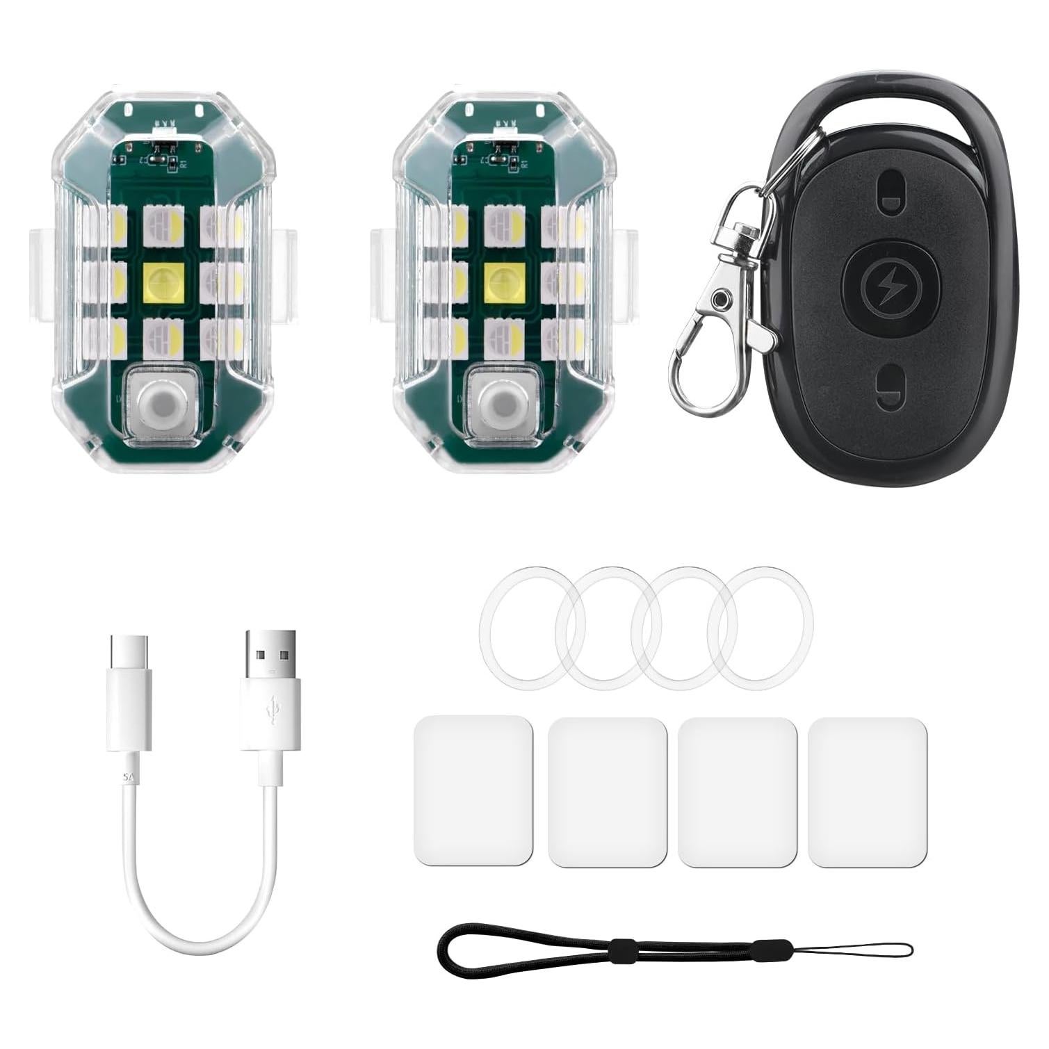 Luz estroboscópica LED HeiyRC para drones y bicicletas