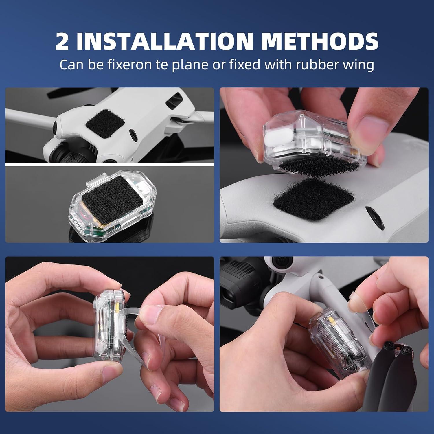 Luz estroboscópica LED HeiyRC para drones y bicicletas