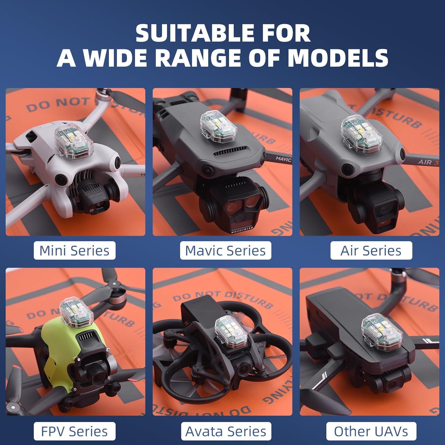 Luz estroboscópica LED HeiyRC para drones y bicicletas