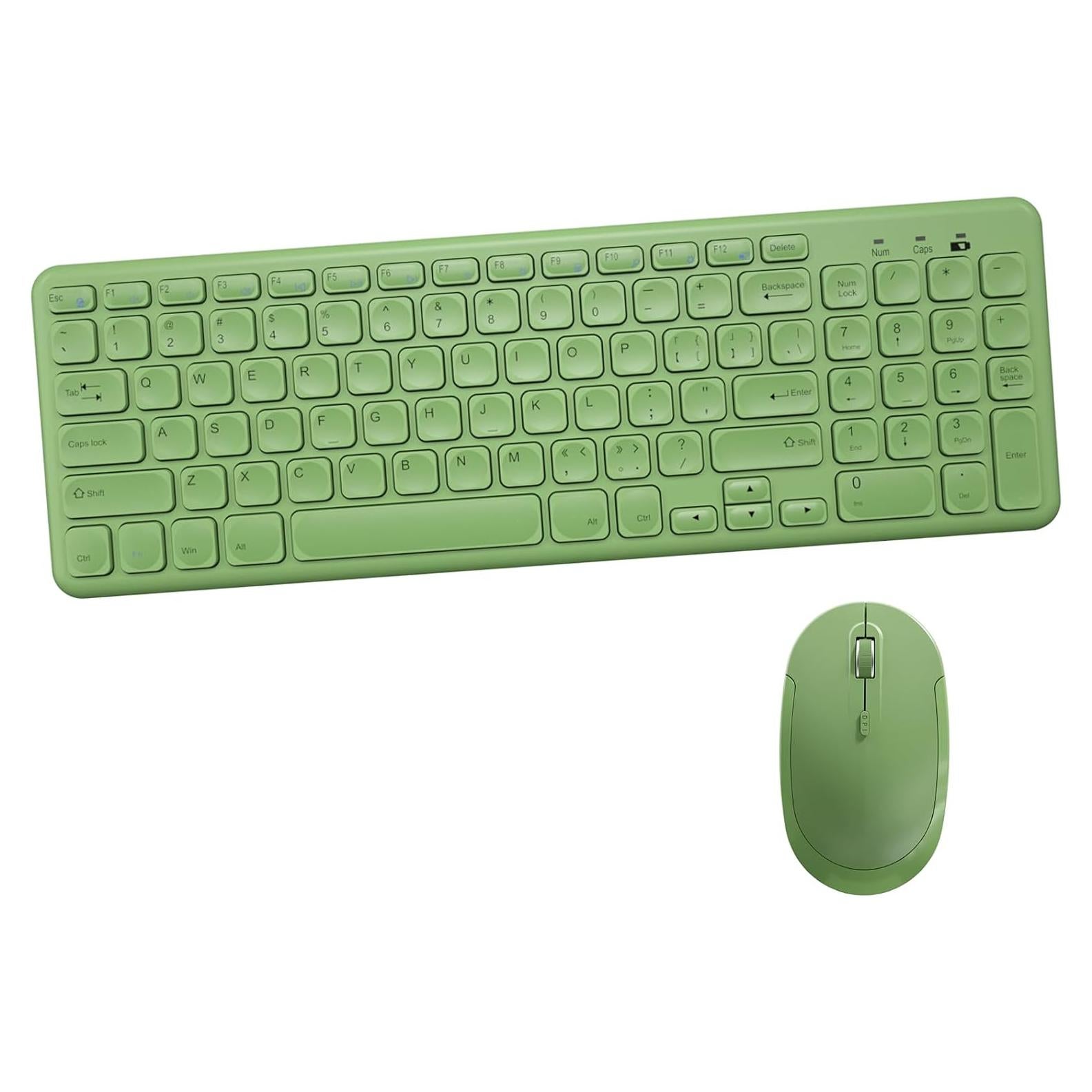 Combo Teclado y Ratón Inalámbrico Arcwares Verde Ergonómico