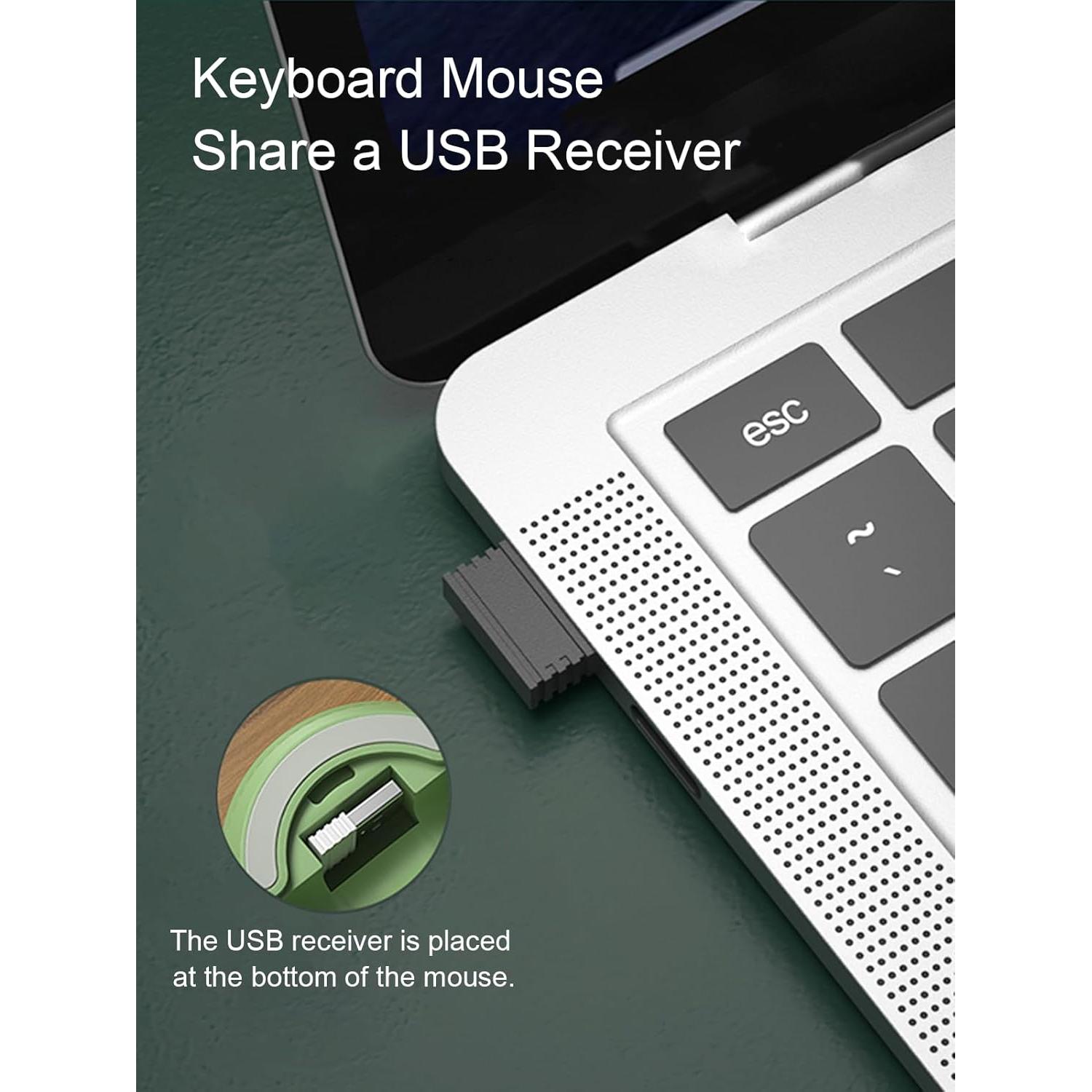 Combo Teclado y Ratón Inalámbrico Arcwares Verde Ergonómico