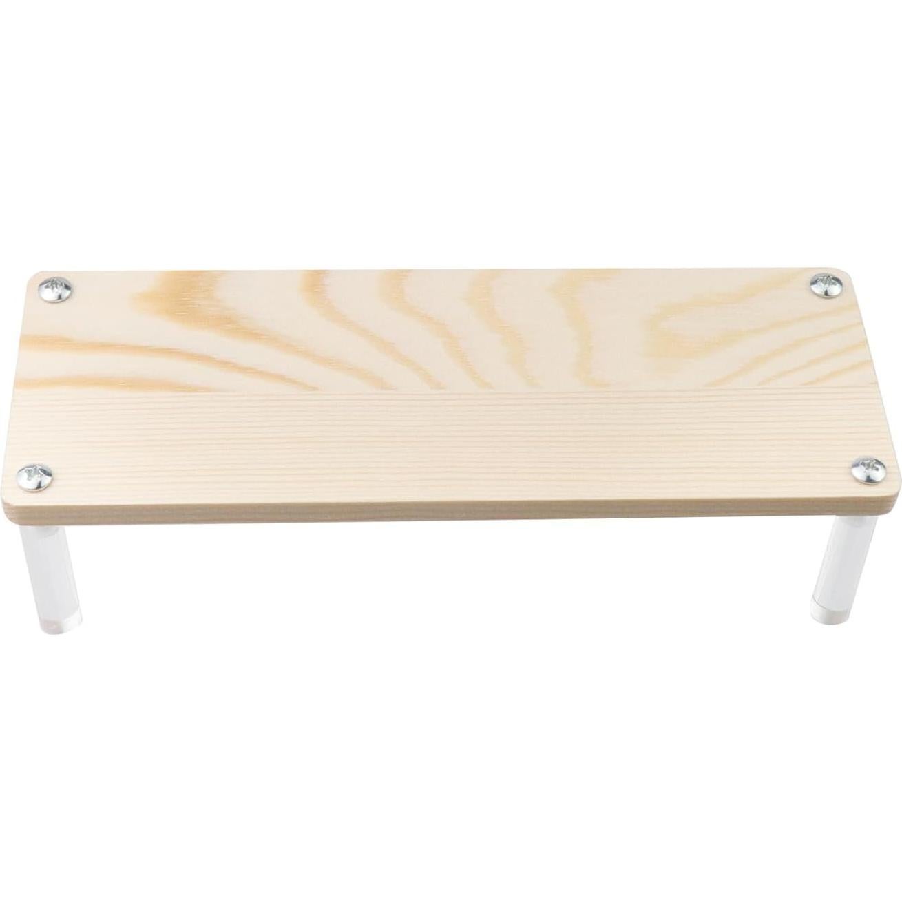 Paquete de 2 estantes de exhibición madera-acrílico 195x70mm