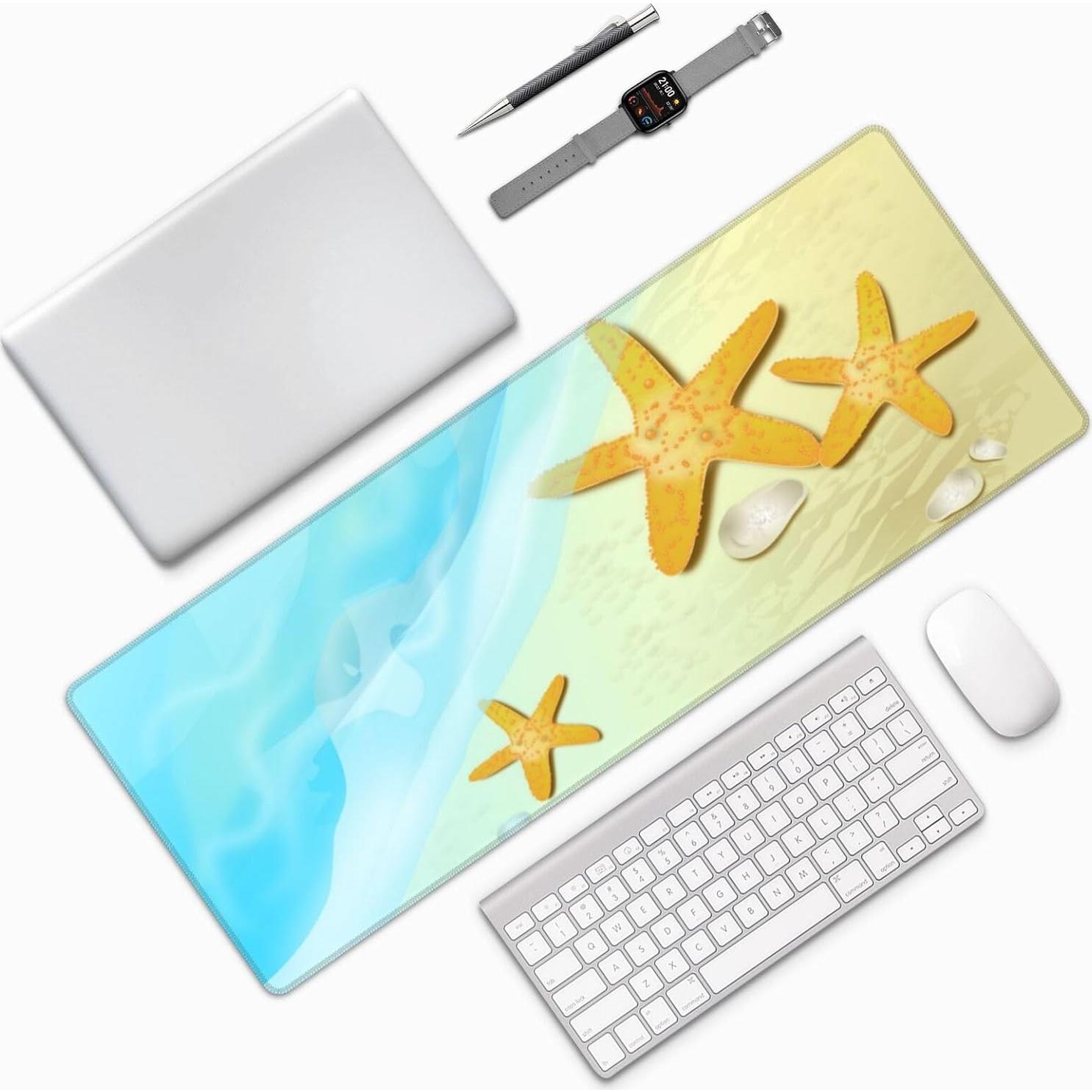 Alfombrilla de Ratón Extra Grande Famame Playa Mar 80x30 cm