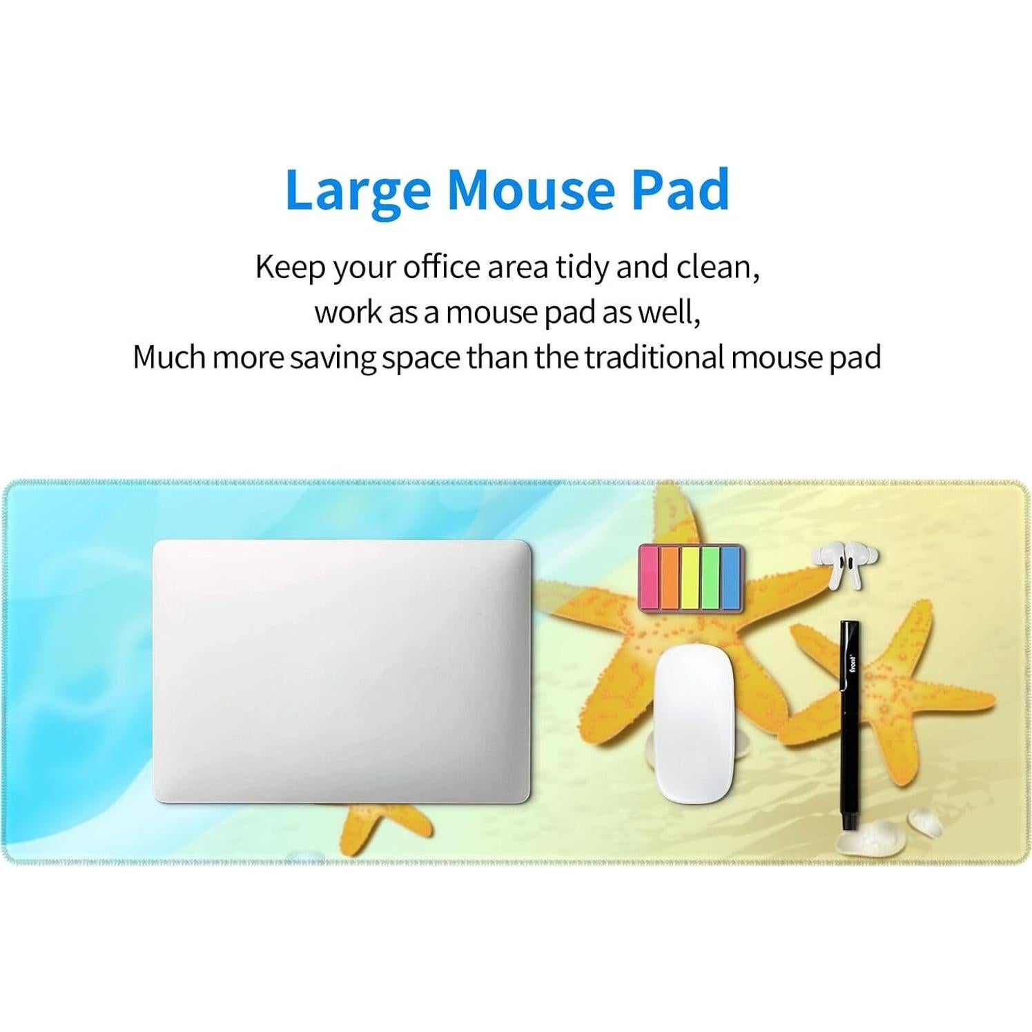 Alfombrilla de Ratón Extra Grande Famame Playa Mar 80x30 cm