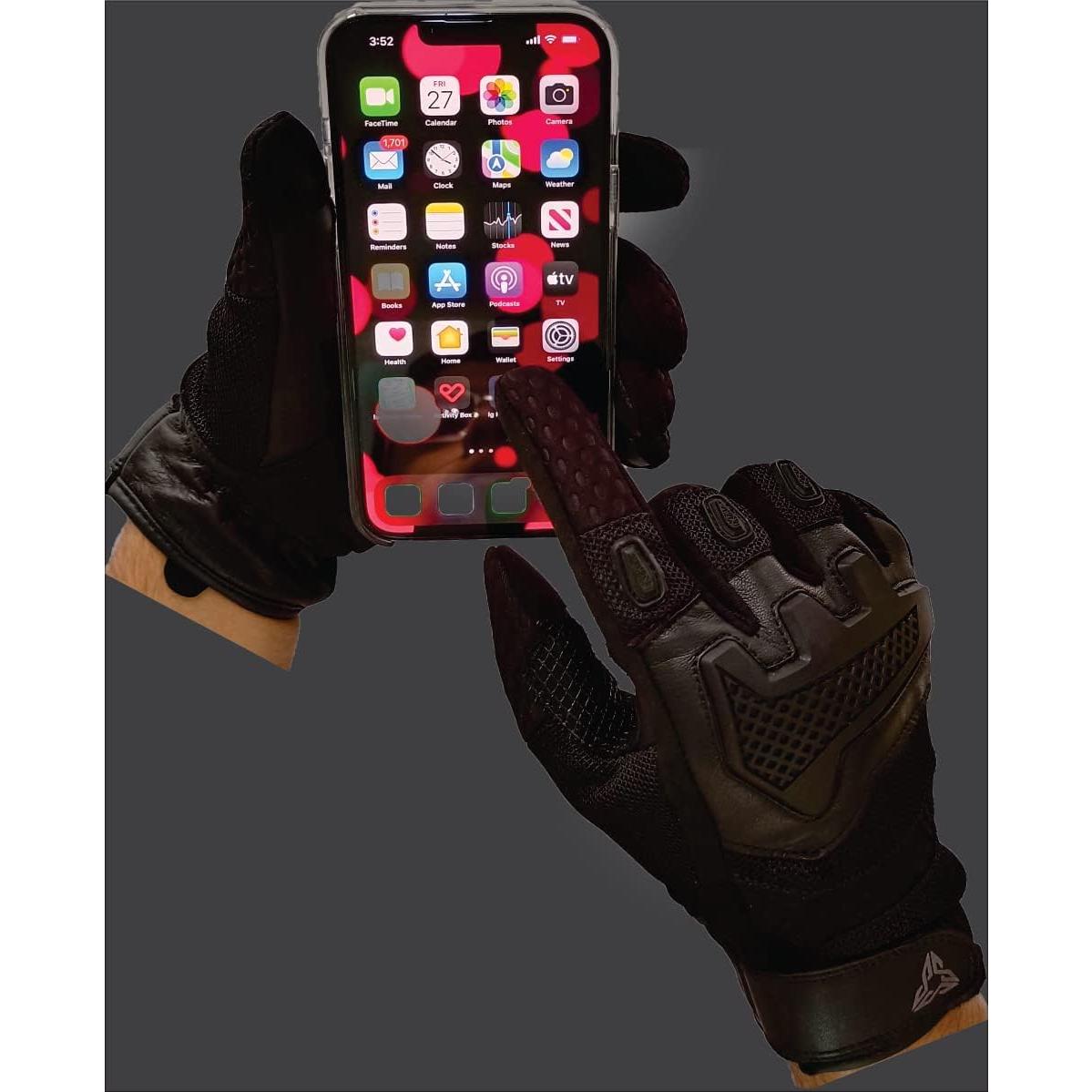 Guantes de Motocicleta INFINIT Safe Grip Táctiles Negros