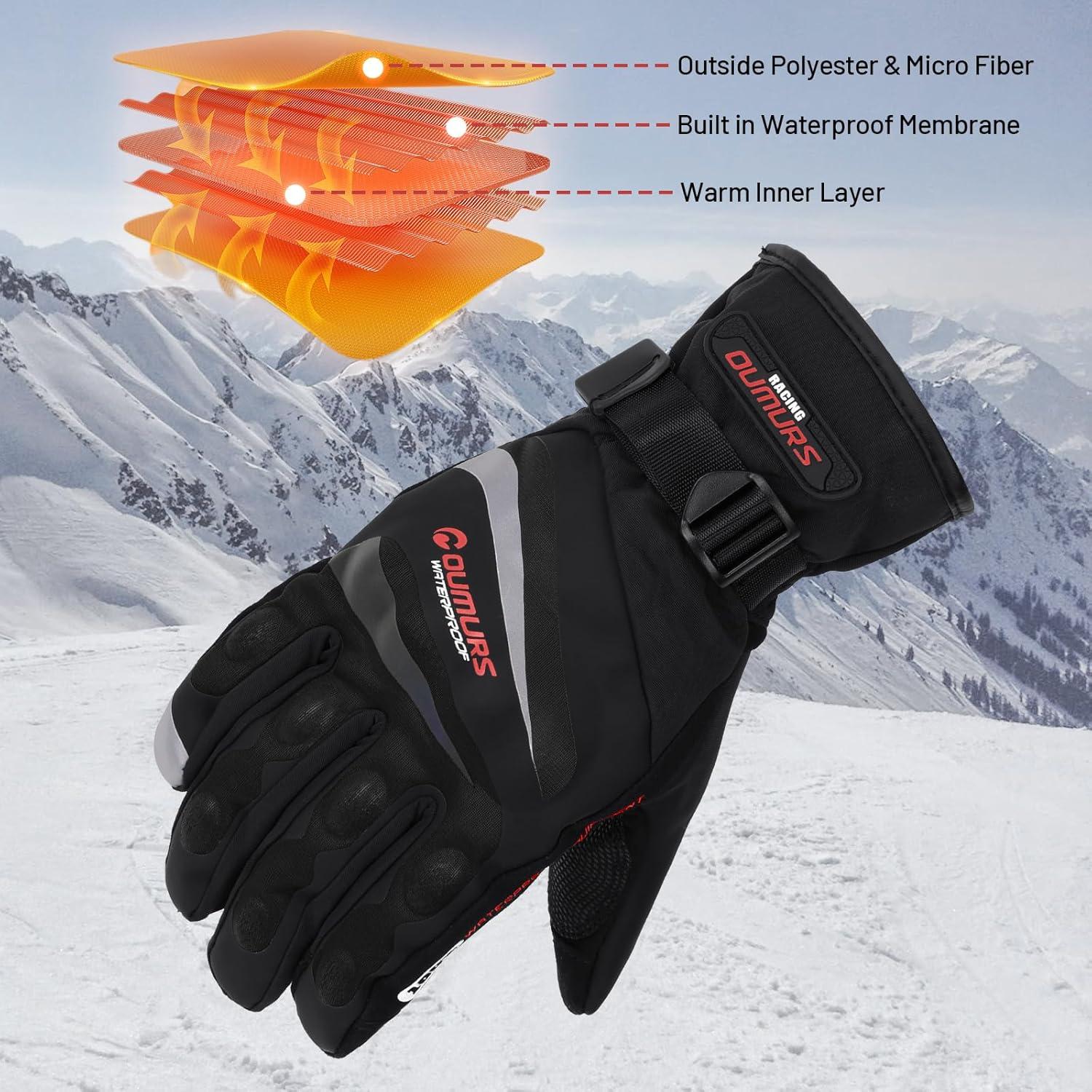 Guantes de Moto Oumurs MT-16 Impermeables Táctiles M