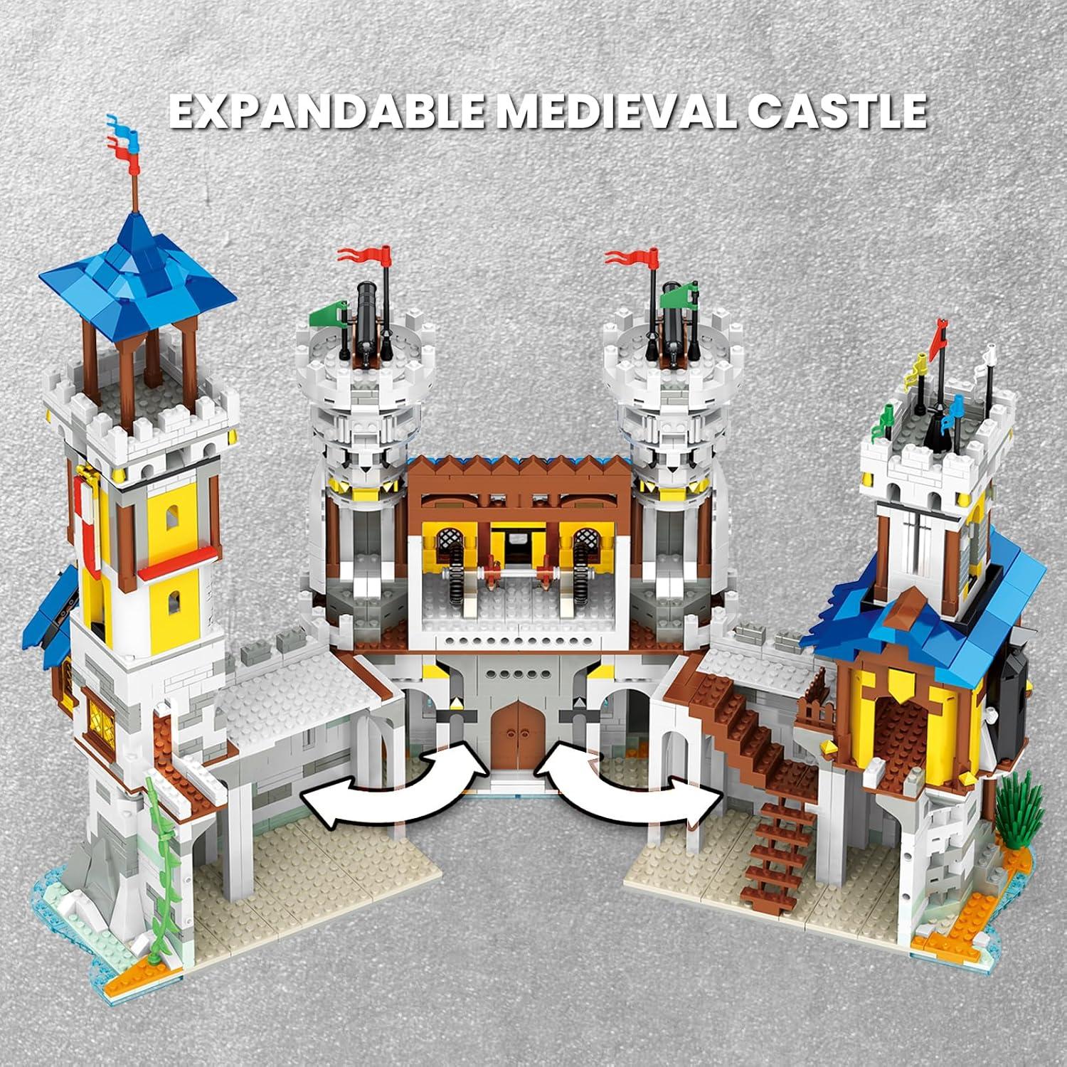 Medieval Castle Building Sets for Adults, Ideas House Model Toy Construction Set with LED Light, Collectible or Home Office Display, Gifts for Boys Girls Teens Women 41106