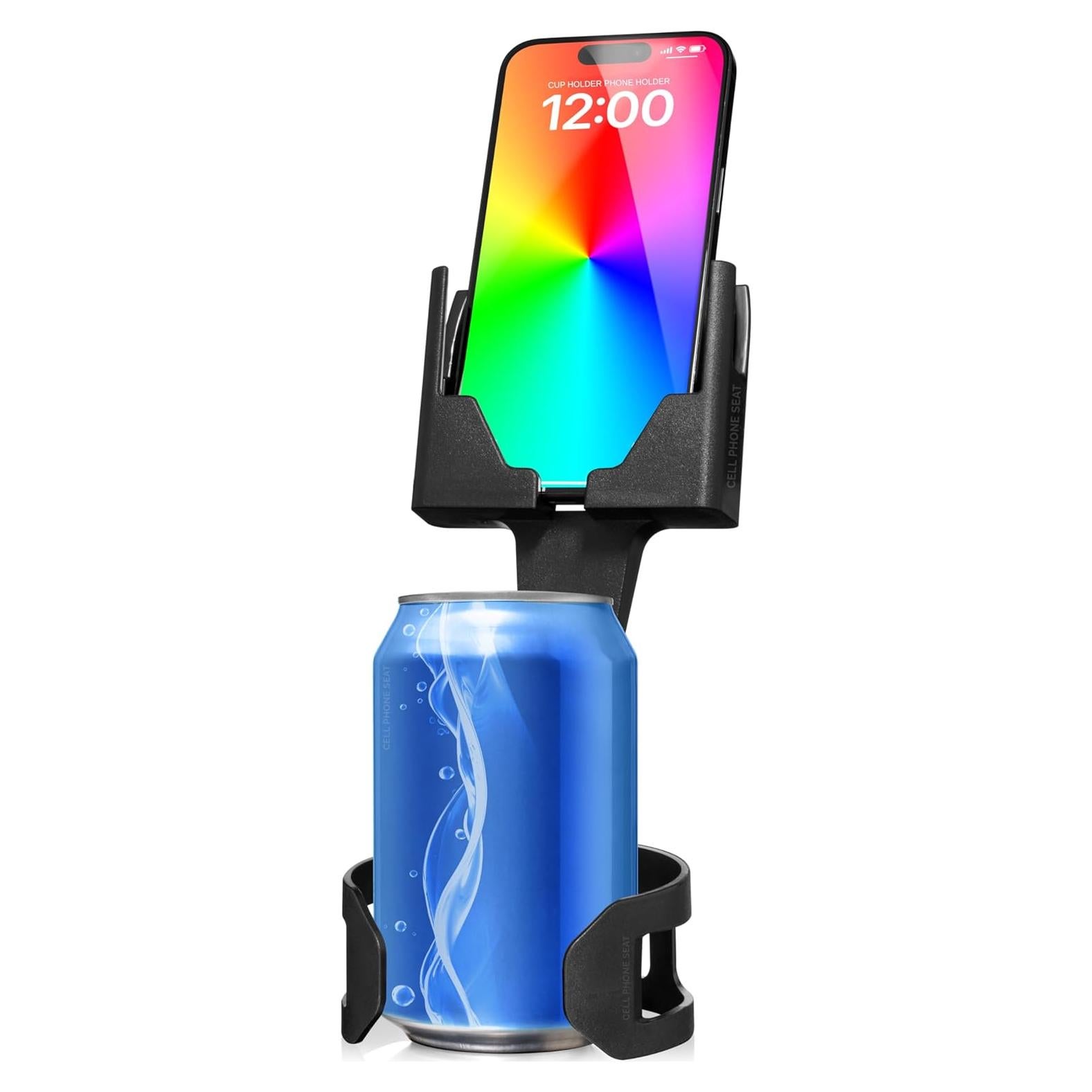 Soporte para Teléfono en Portavasos CELL PHONE SEAT Negro