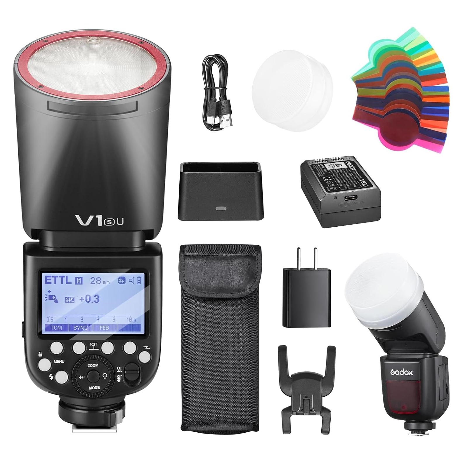 Flash Godox V1-S para Sony TTL Inalámbrico 1.1kg 2.4G HSS