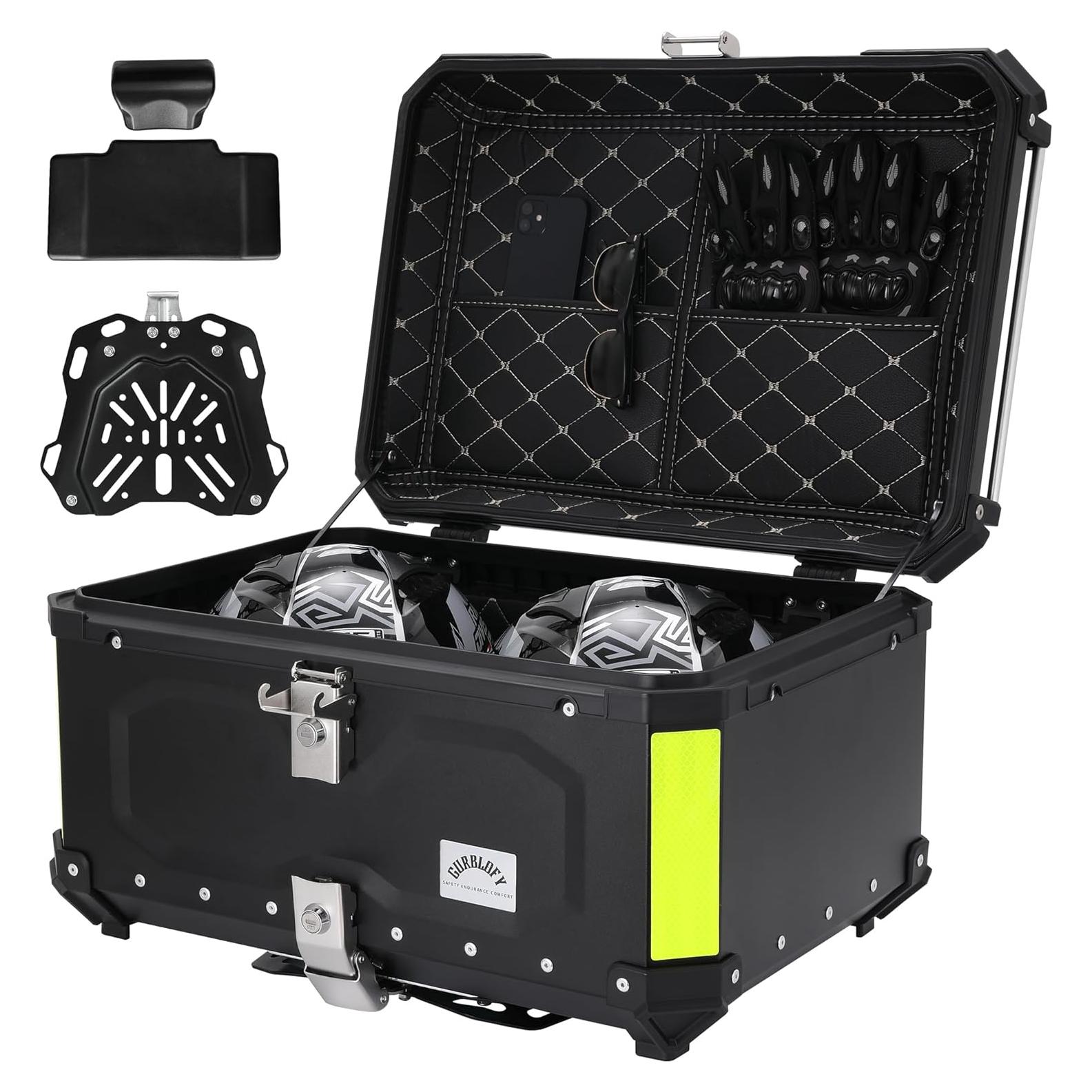 Caja Superior de Motocicleta Gurblofy 65L Impermeable