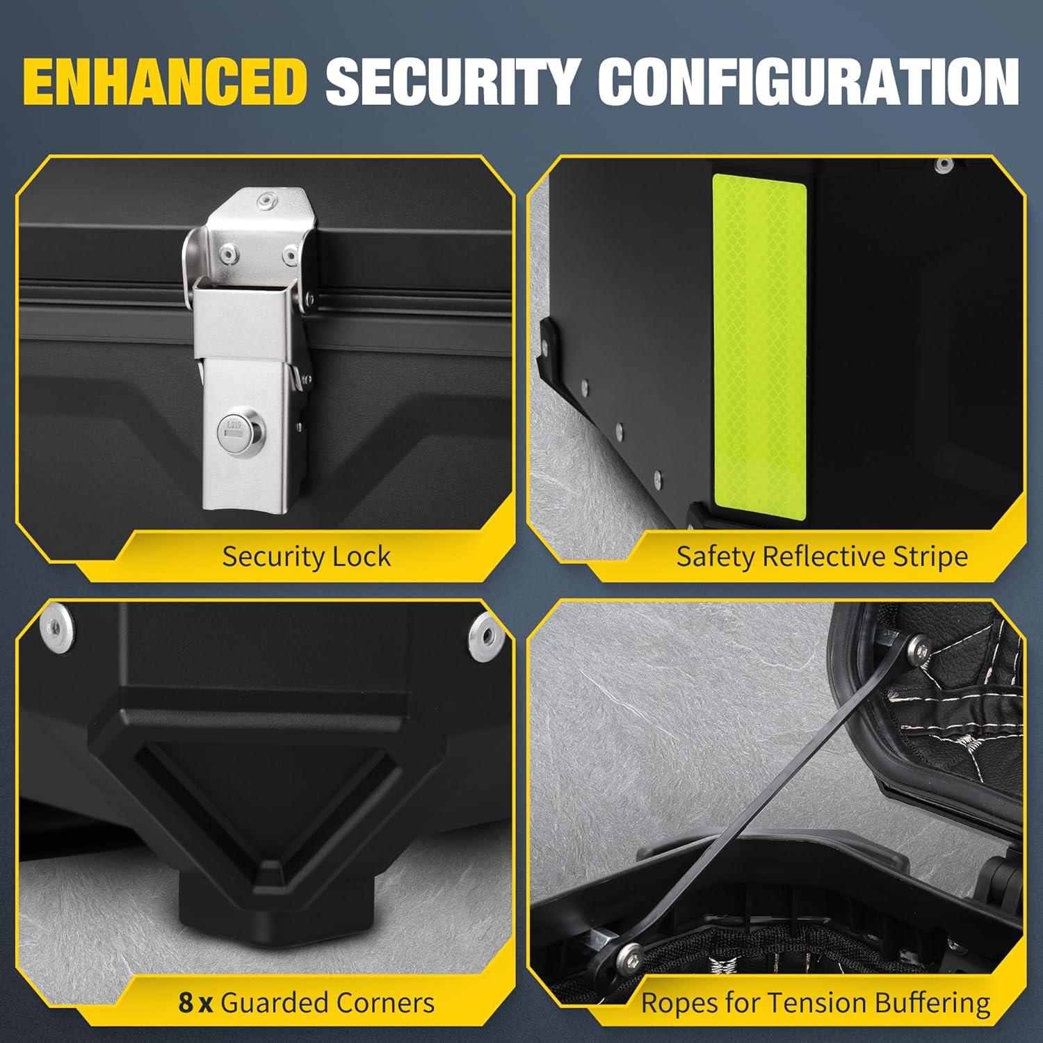 Caja Superior de Motocicleta Gurblofy 65L Impermeable