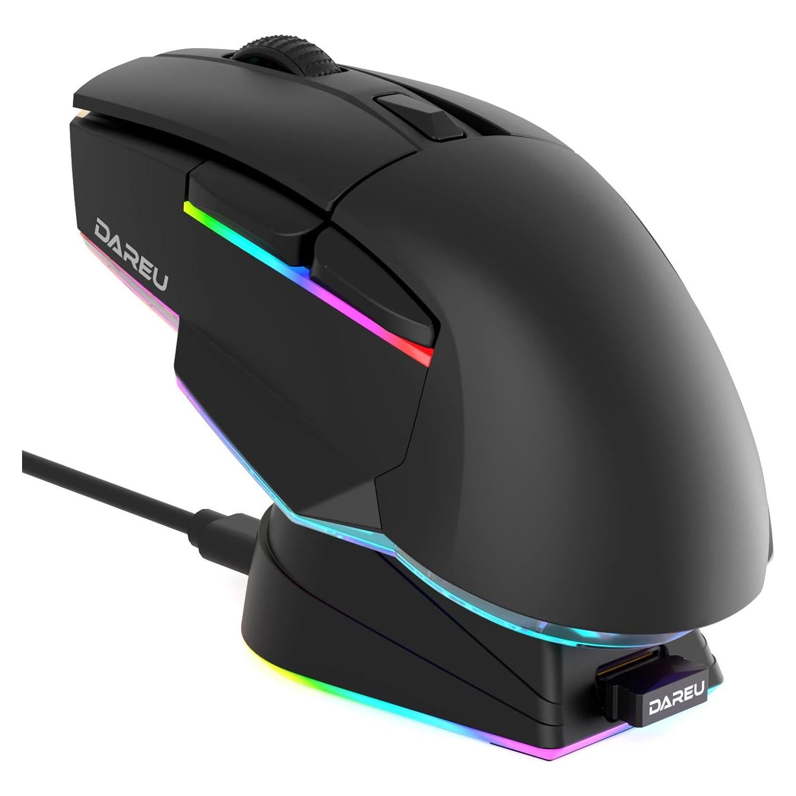 Ratón Inalámbrico DAREU A955 para Juegos RGB 12K DPI