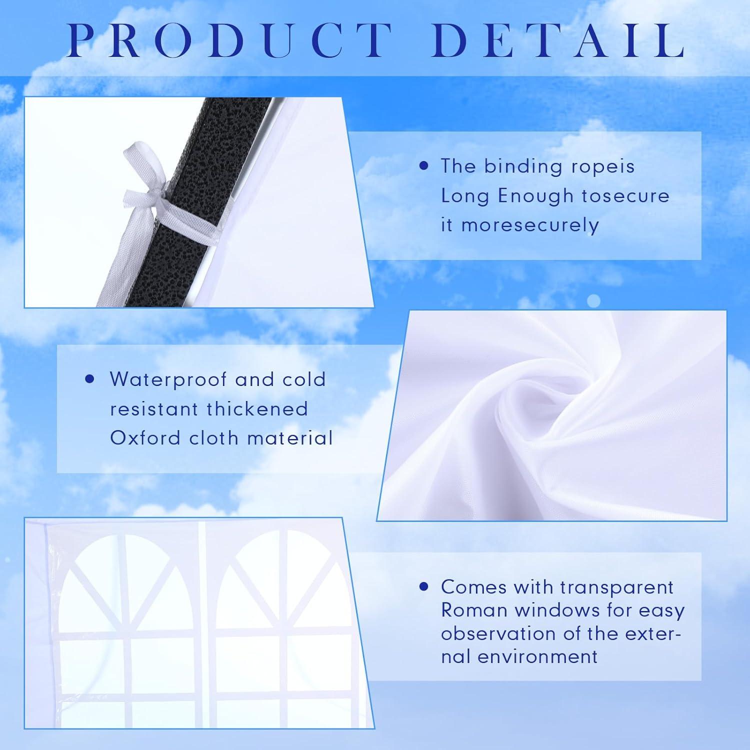 Paredes Laterales de Carpa Windyun 6 Pcs con Ventanas 3x2m