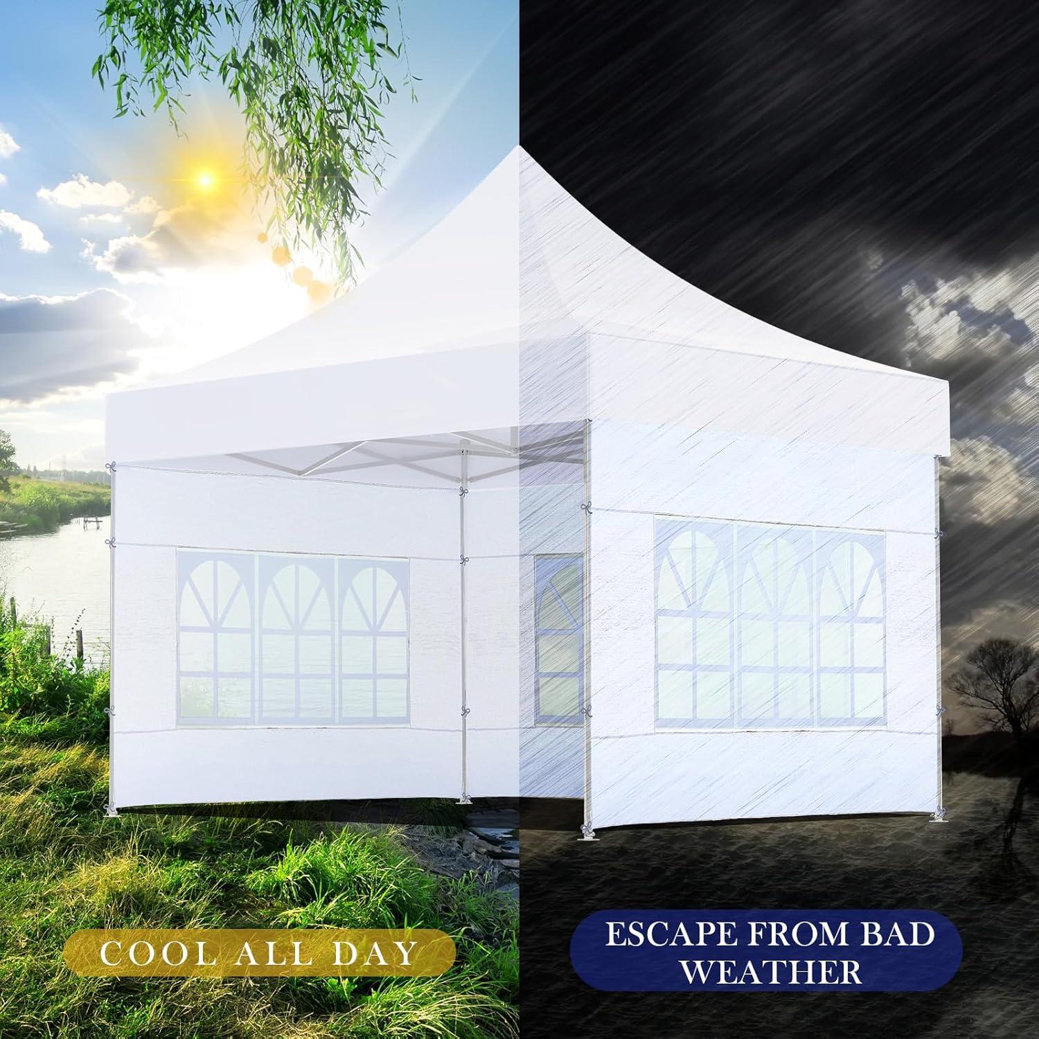 Paredes Laterales de Carpa Windyun 6 Pcs con Ventanas 3x2m