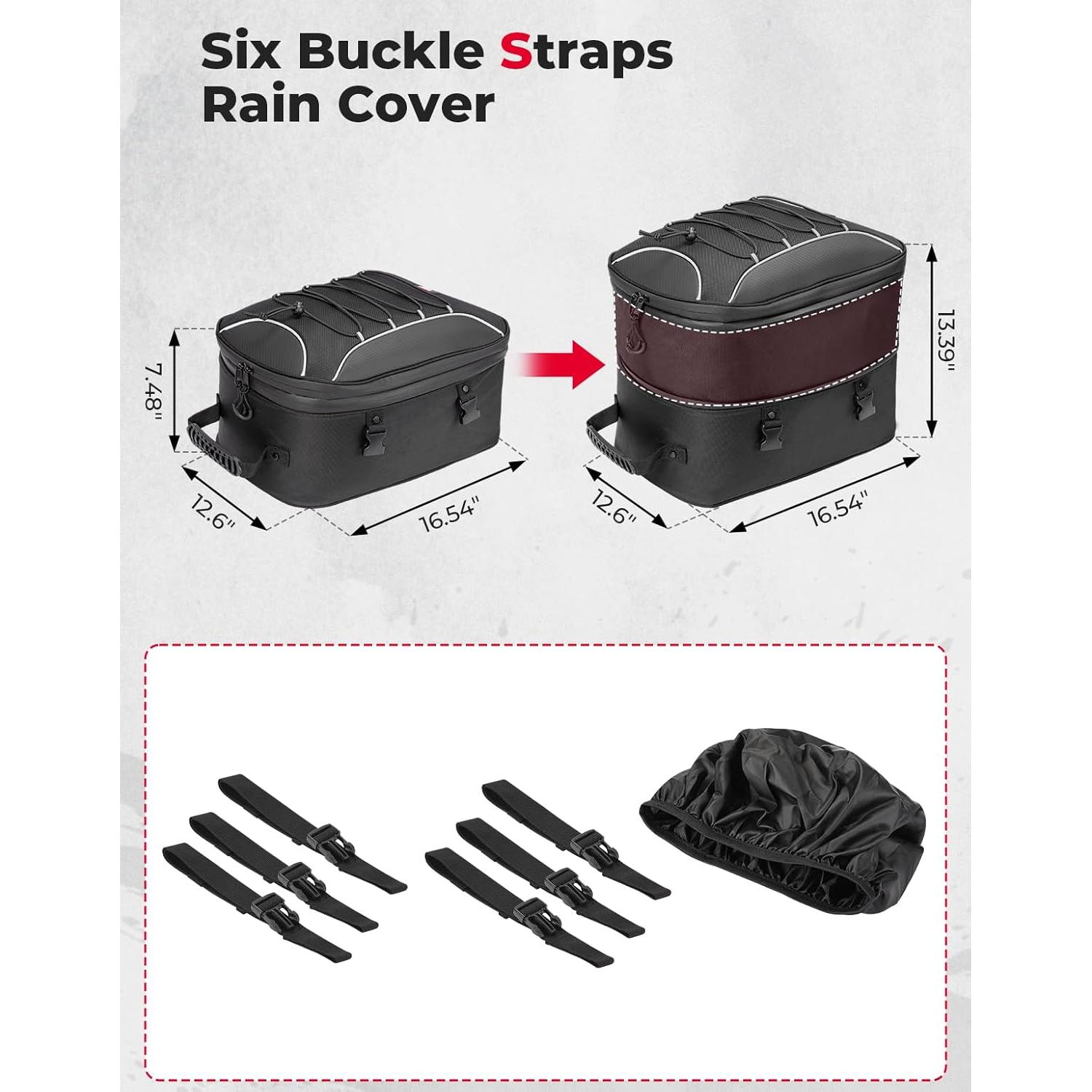 Bolsa de Cola KEMIMOTO para Motocicleta 25-45L Impermeable