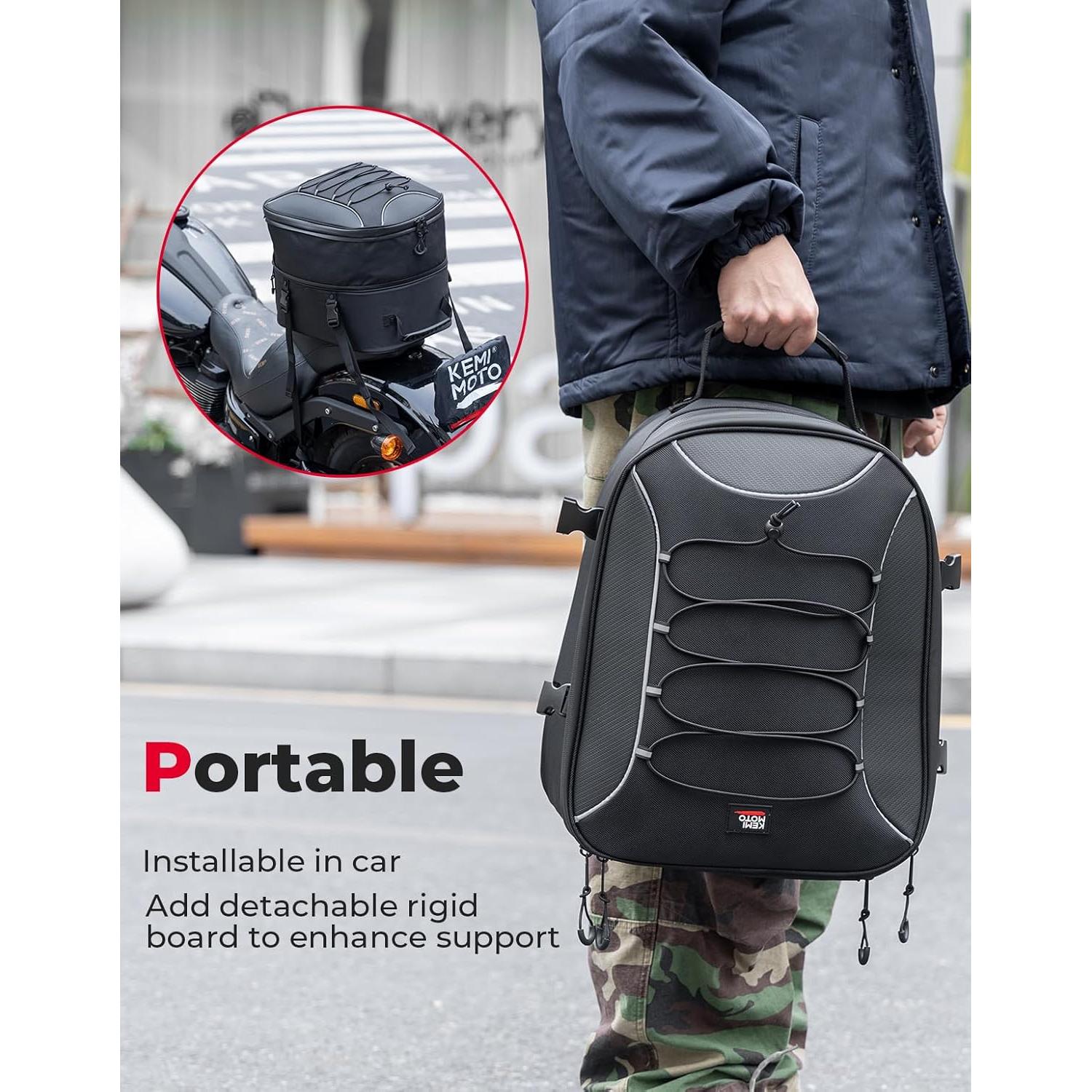 Bolsa de Cola KEMIMOTO para Motocicleta 25-45L Impermeable