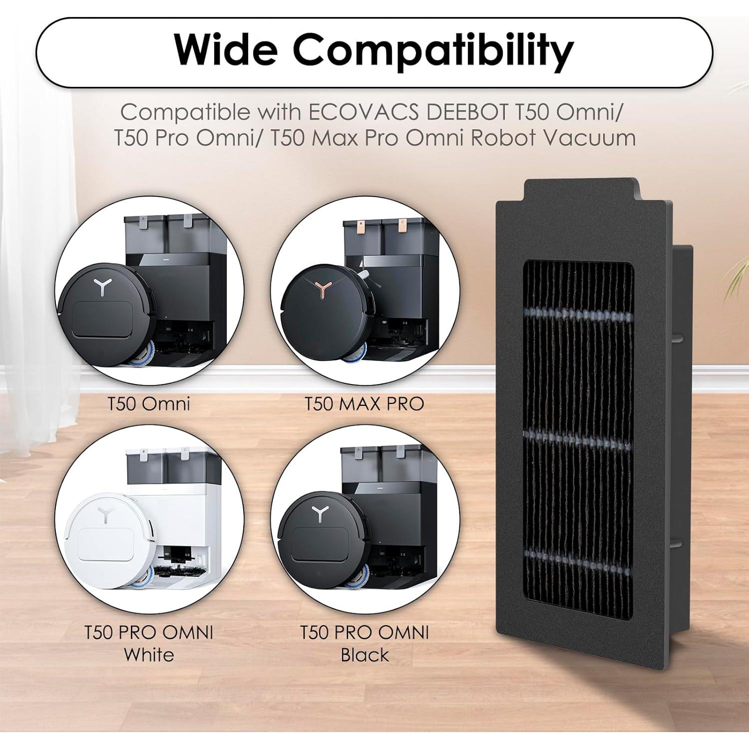 Filtros HEPA de Reemplazo LemonRunRun para ECOVACS T50 Pro - 3 Piezas