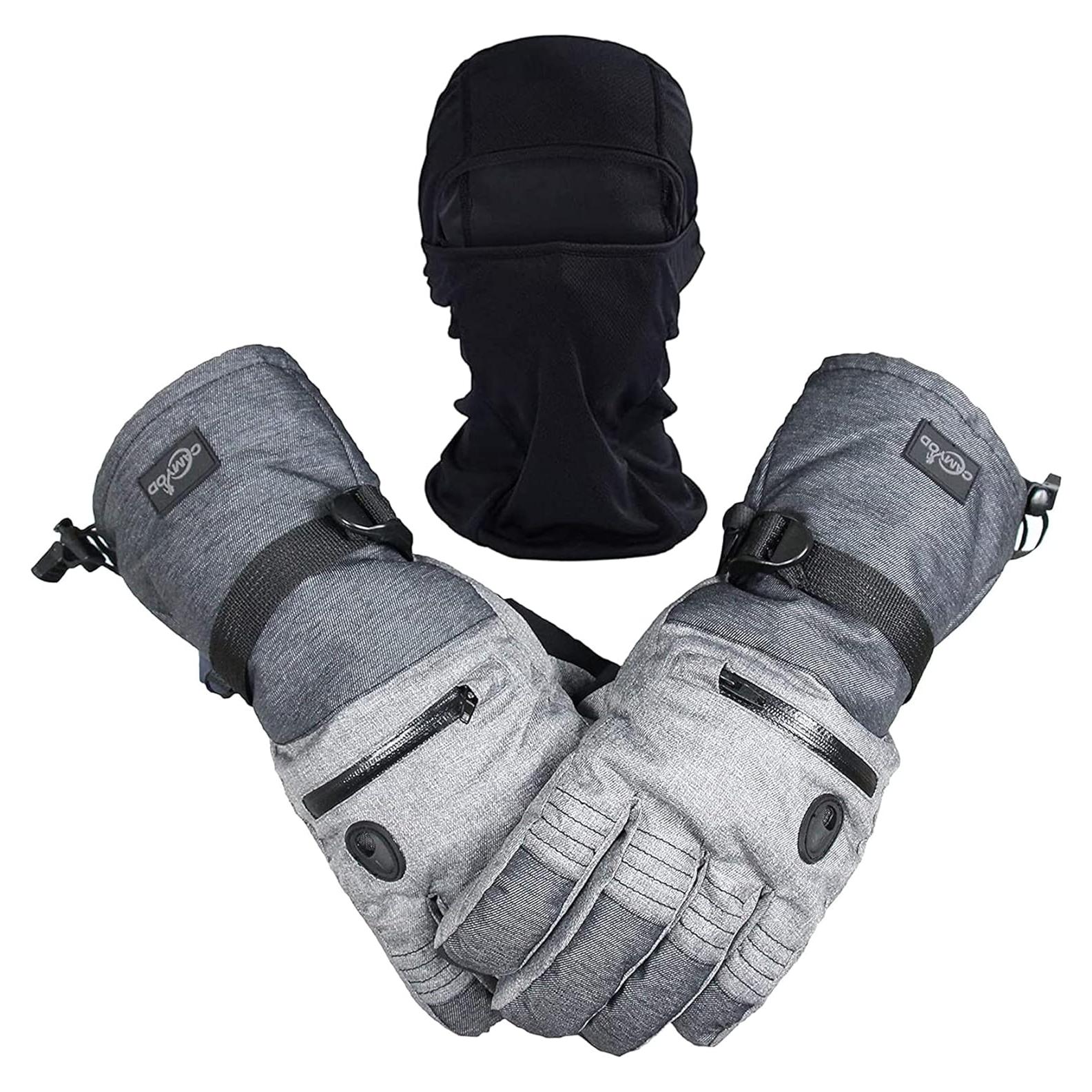 Guantes de Esquí CAMYOD Impermeables con Pasamontañas Gratis