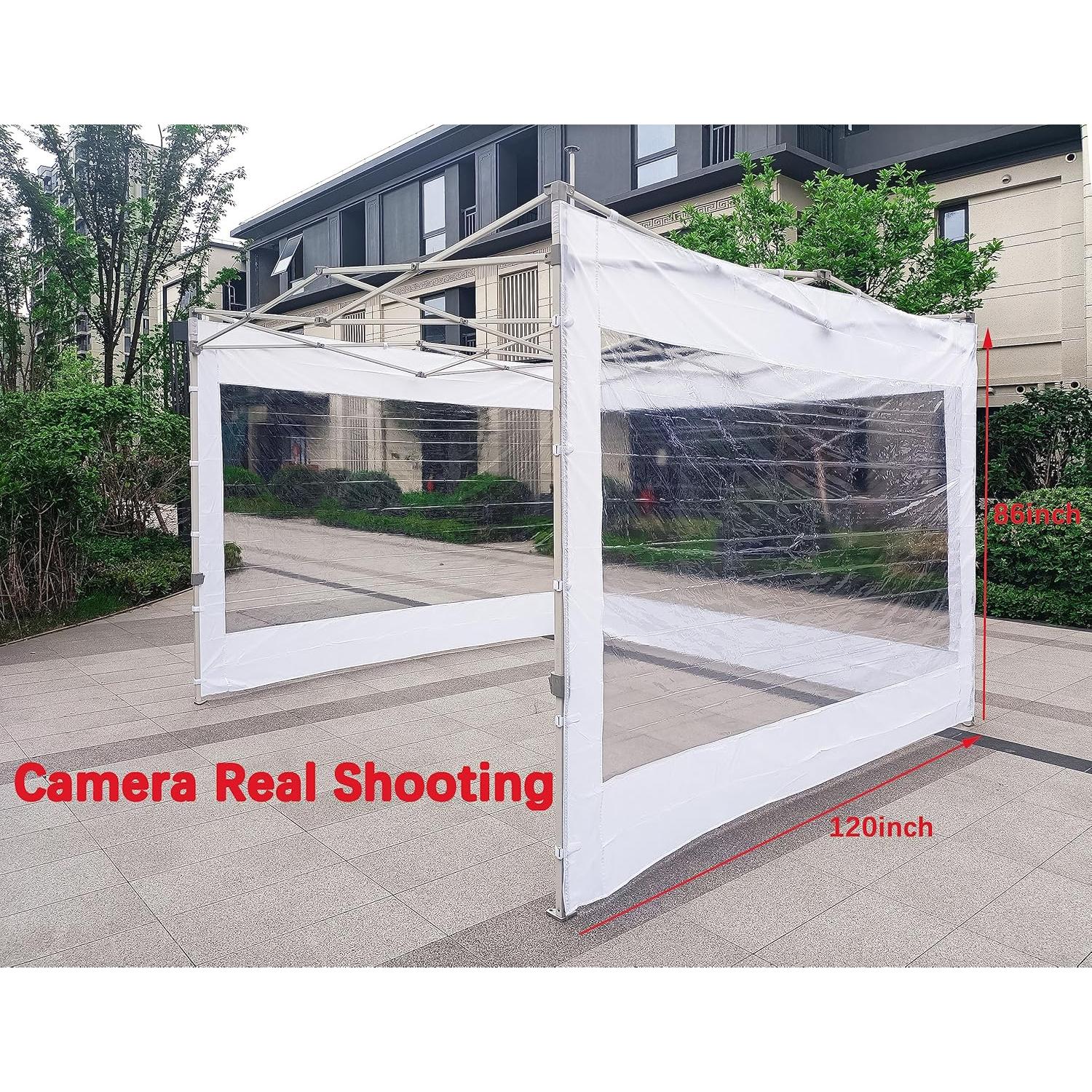 Pared Lateral Transparente SCOCANOPY 10x10 m 3 Paneles Blancos