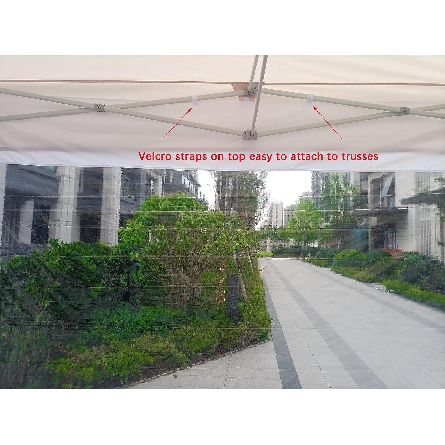 Pared Lateral Transparente SCOCANOPY 10x10 m 3 Paneles Blancos