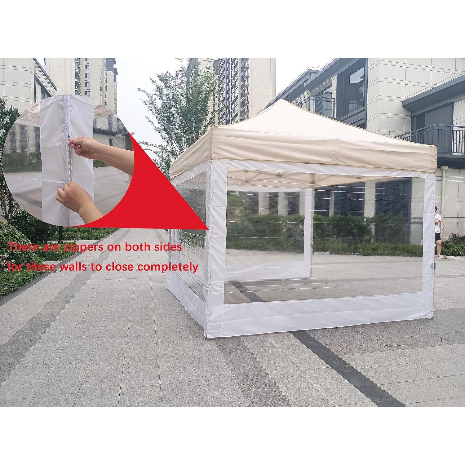 Pared Lateral Transparente SCOCANOPY 10x10 m 3 Paneles Blancos