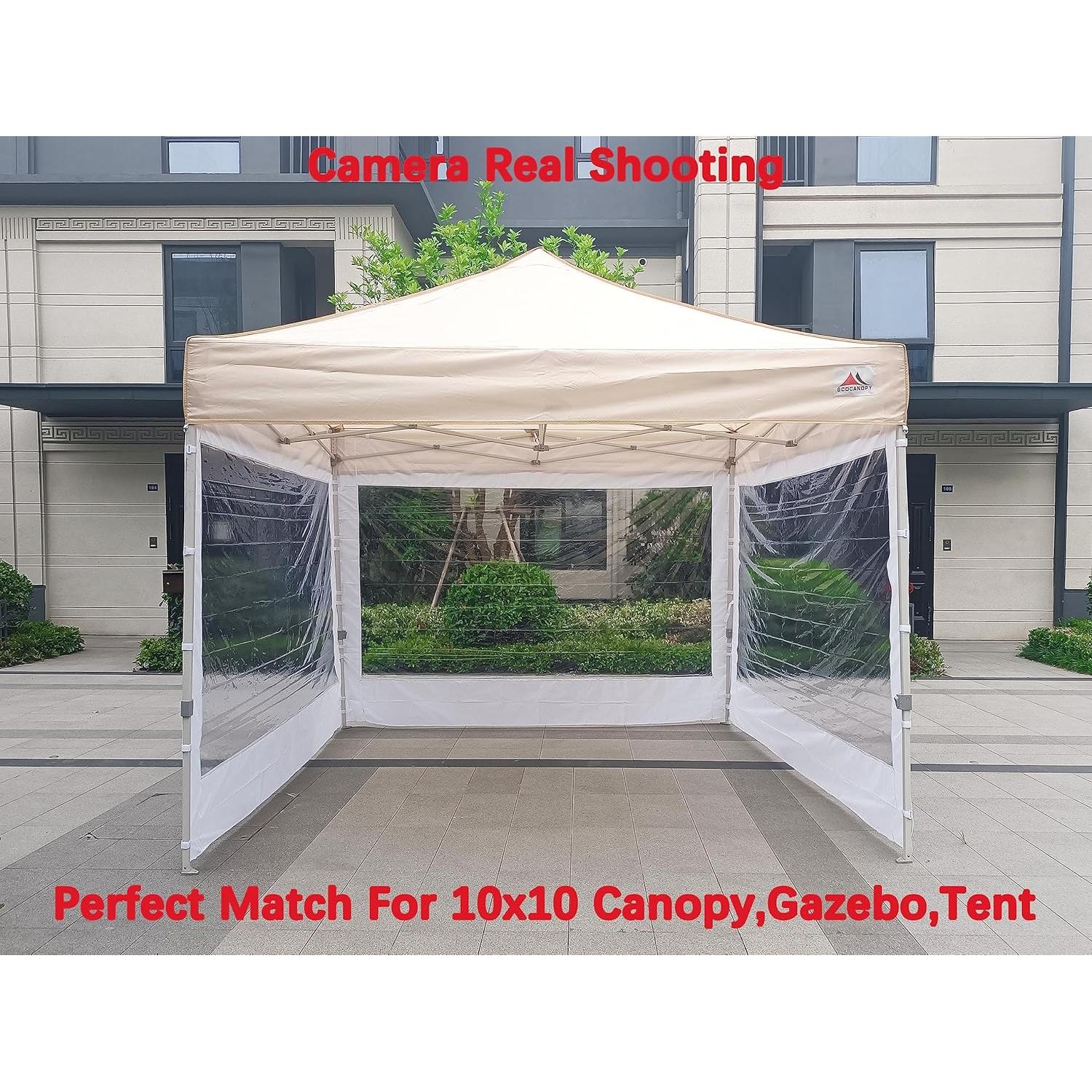 Pared Lateral Transparente SCOCANOPY 10x10 m 3 Paneles Blancos