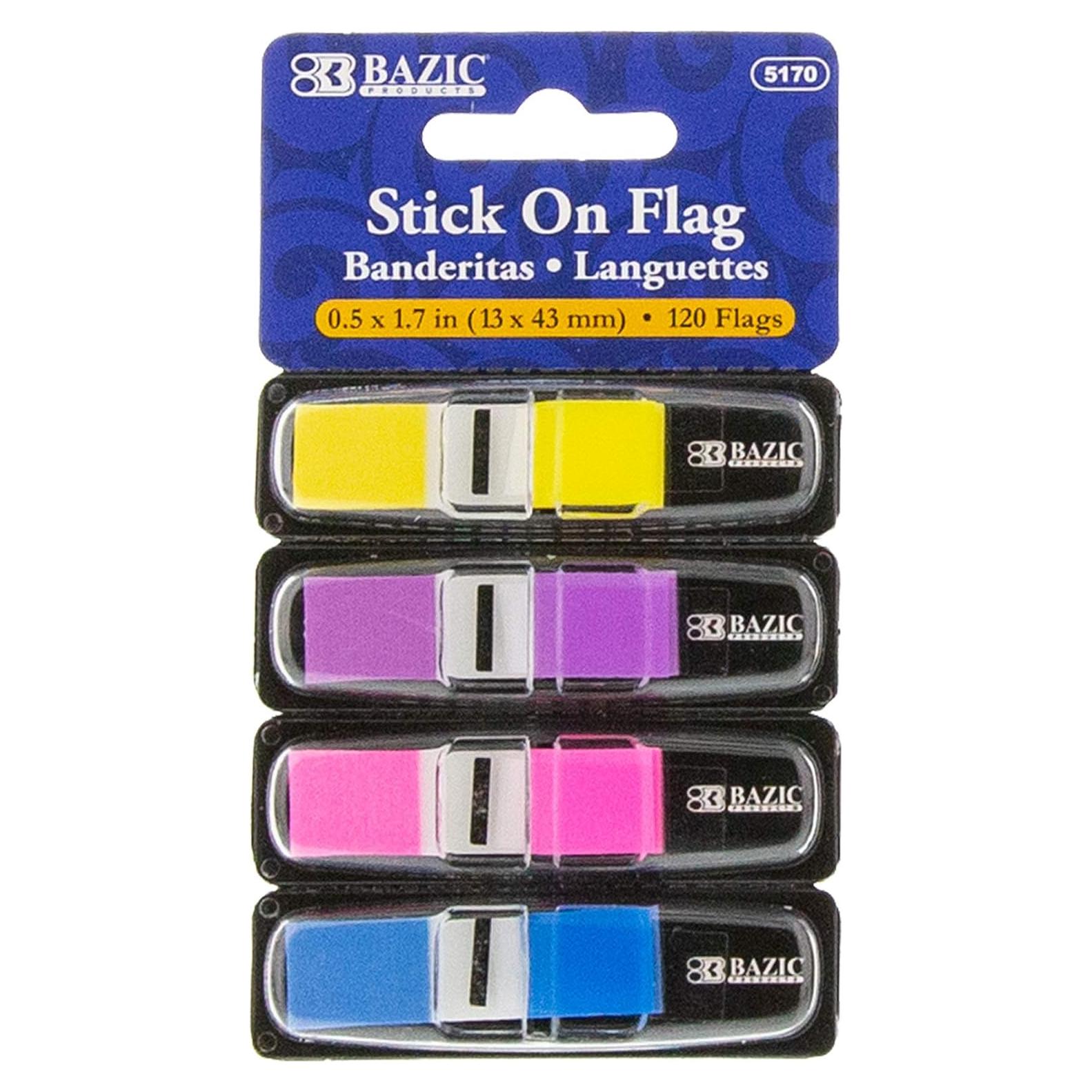 BAZIC Marcadores de Página Neón 120 Banderas 0.64x11.88 cm