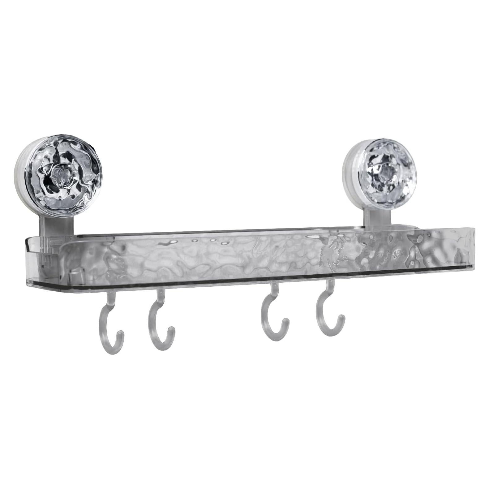 Estante de Ducha con Ventosa Greraes Acrílico Gris 25.4cm