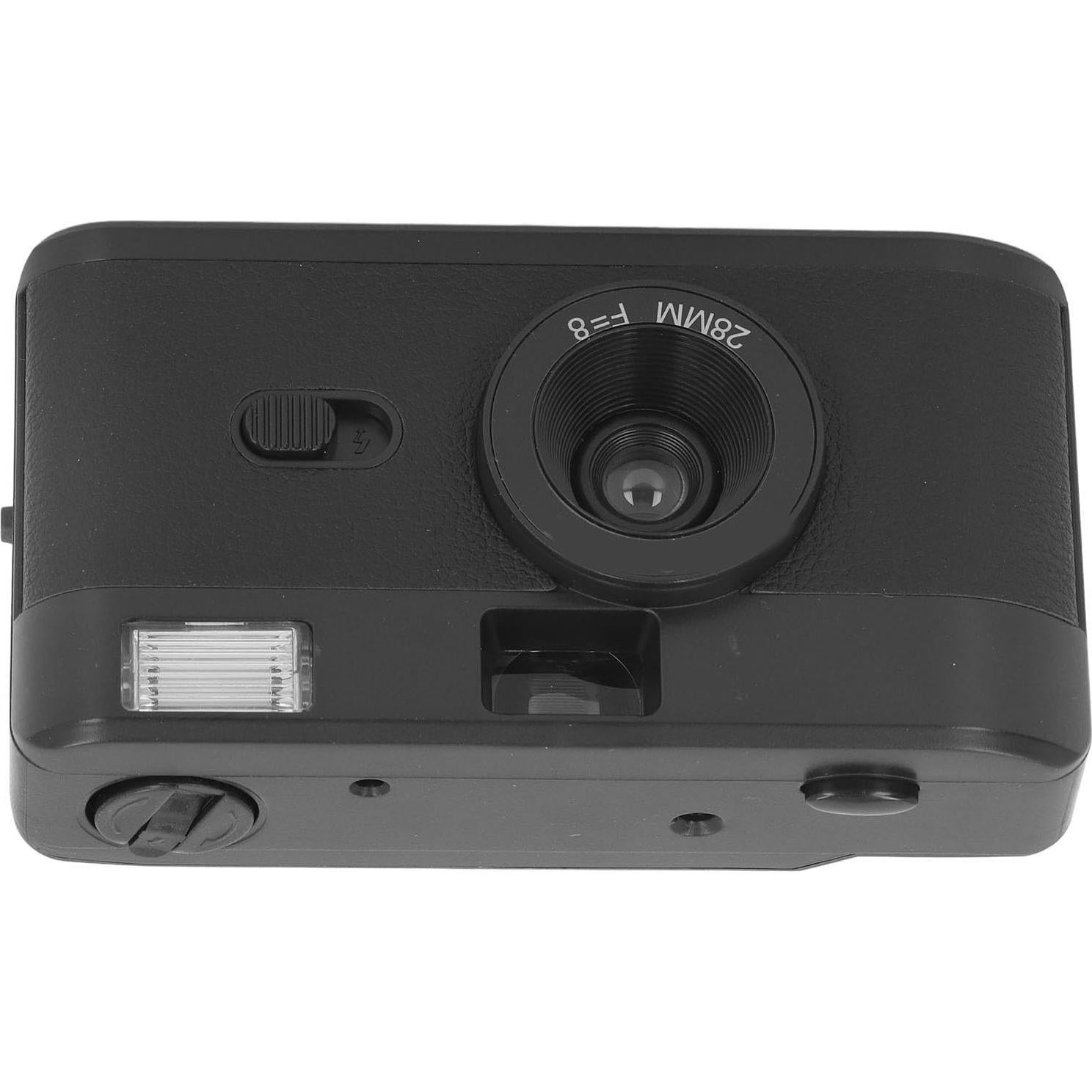 Cámara de película Zyyini 35mm reutilizable con flash - Negro