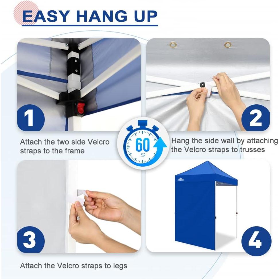 Pared lateral EAGLE PEAK 149.86x203.2 cm Azul para toldo