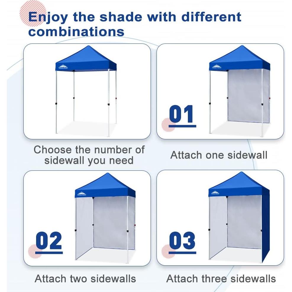 Pared lateral EAGLE PEAK 149.86x203.2 cm Azul para toldo