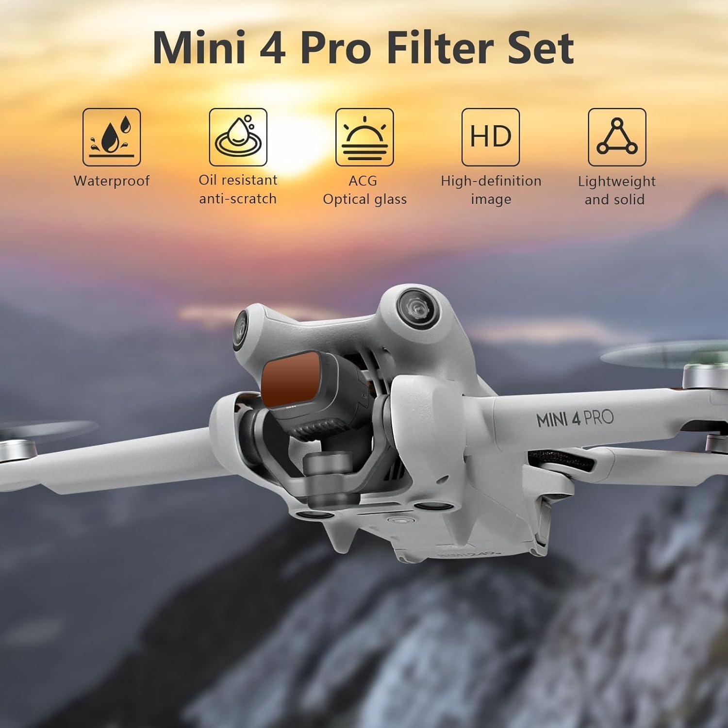 Accesorios FPVtosky Mini 4 Pro 7 en 1 con Estuche y Filtros