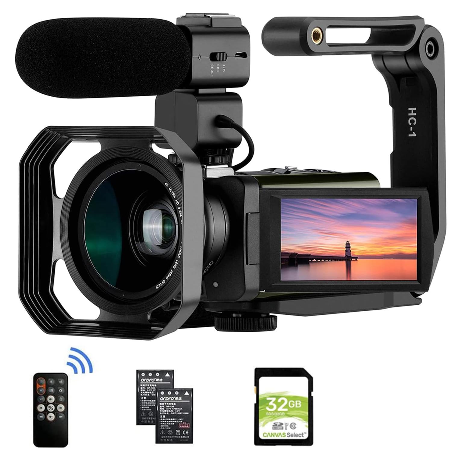 Cámara de Video 4K ORDRO AX65 con Zoom Óptico 12x y WiFi